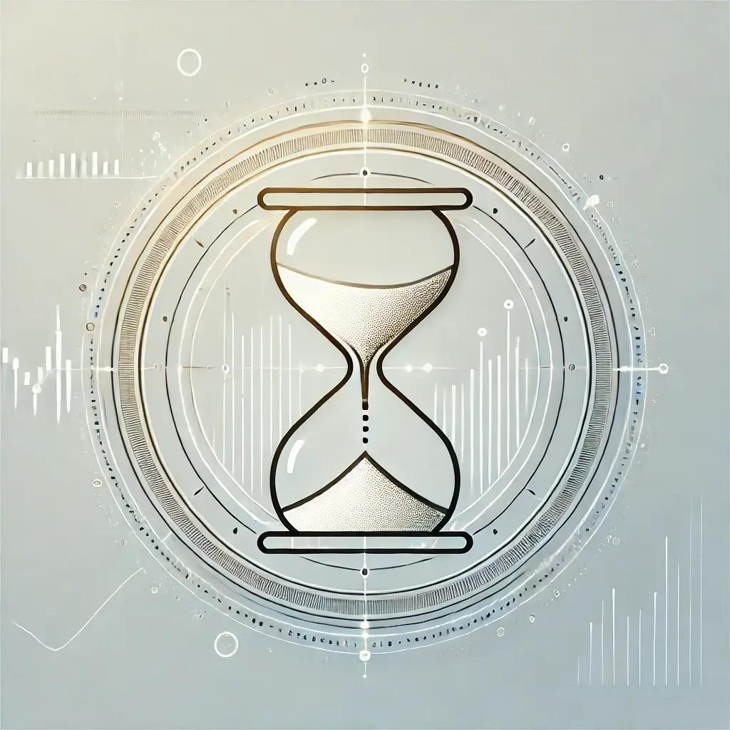 An image depicting the effect of time on trading a wheel options strategy to generate income by selling calls and puts