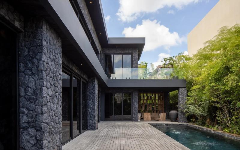 Modern Fortress of Stone villa in Umalas, Bali - contemporary architecture with natural materials