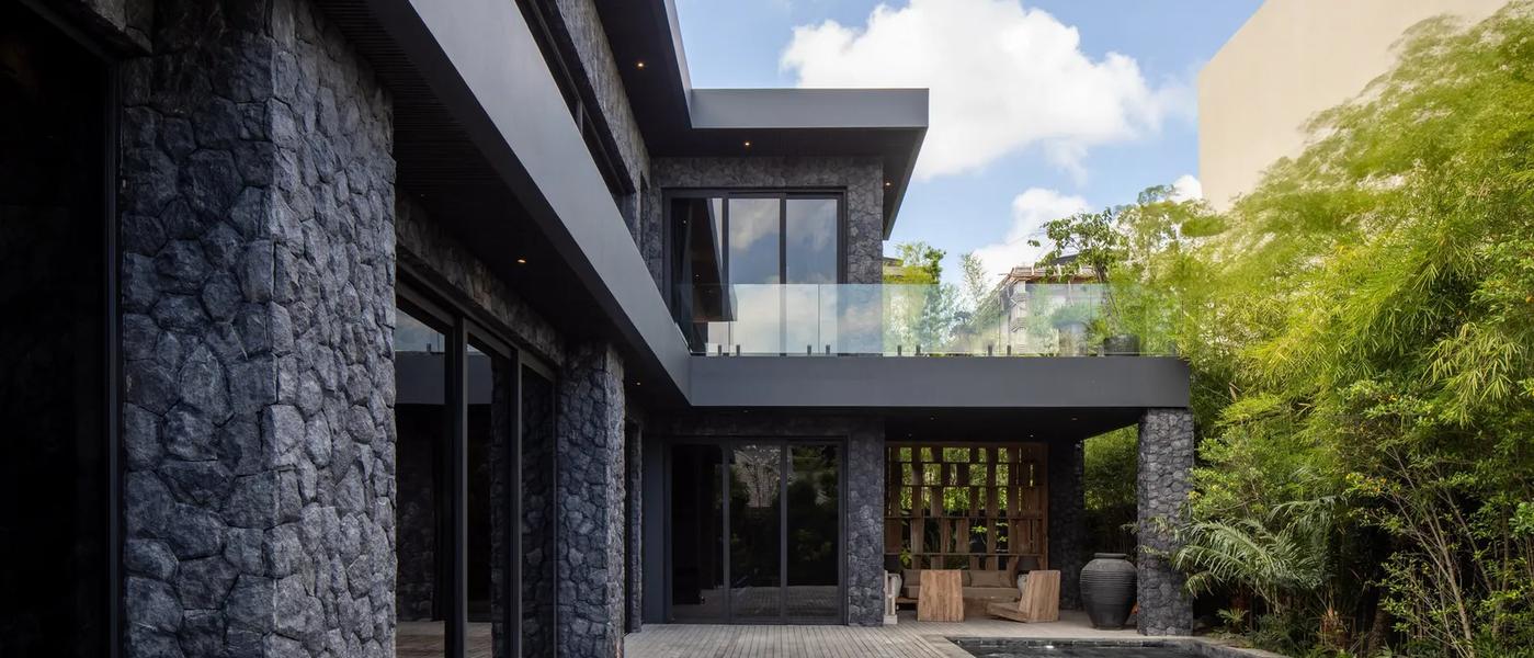 Modern Fortress of Stone villa in Umalas, Bali - contemporary architecture with natural materials