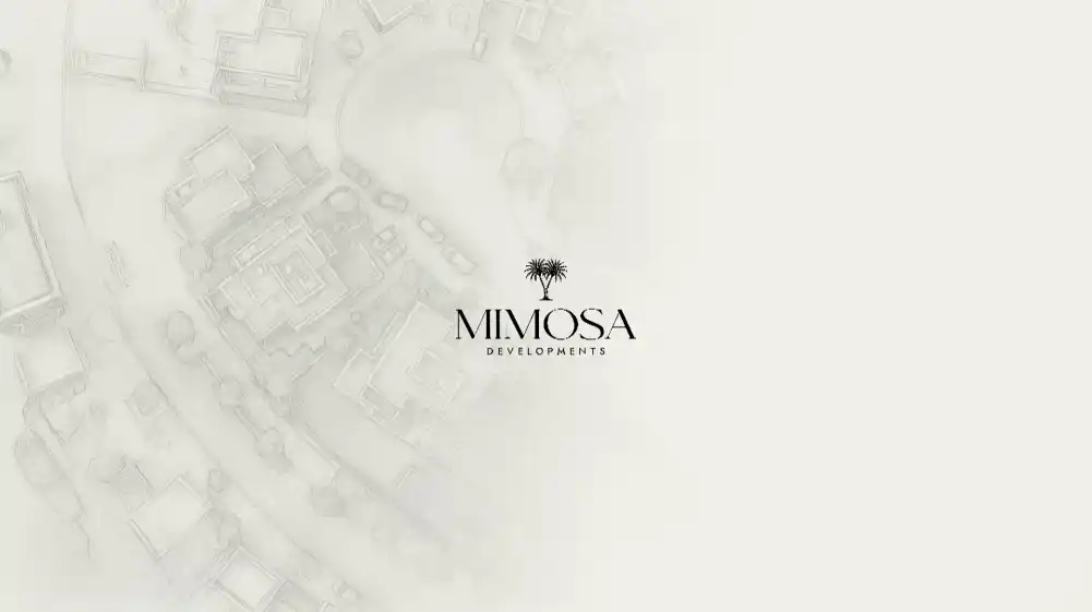 Logo Mimosa Developments sobre dibujo