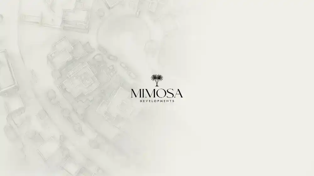 Logo Mimosa Developments sobre dibujo
