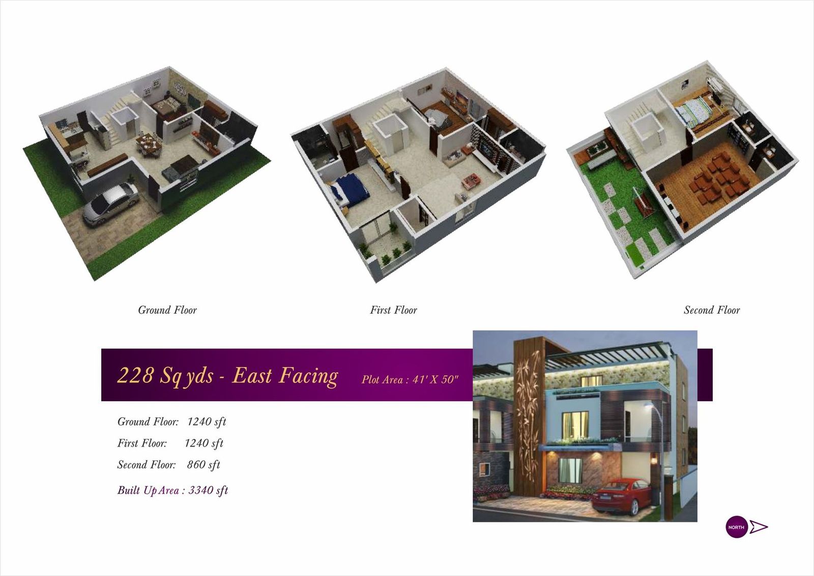 Golden Crest Villas — 228 Sq.yds — East Facing · 3,340 Sft
