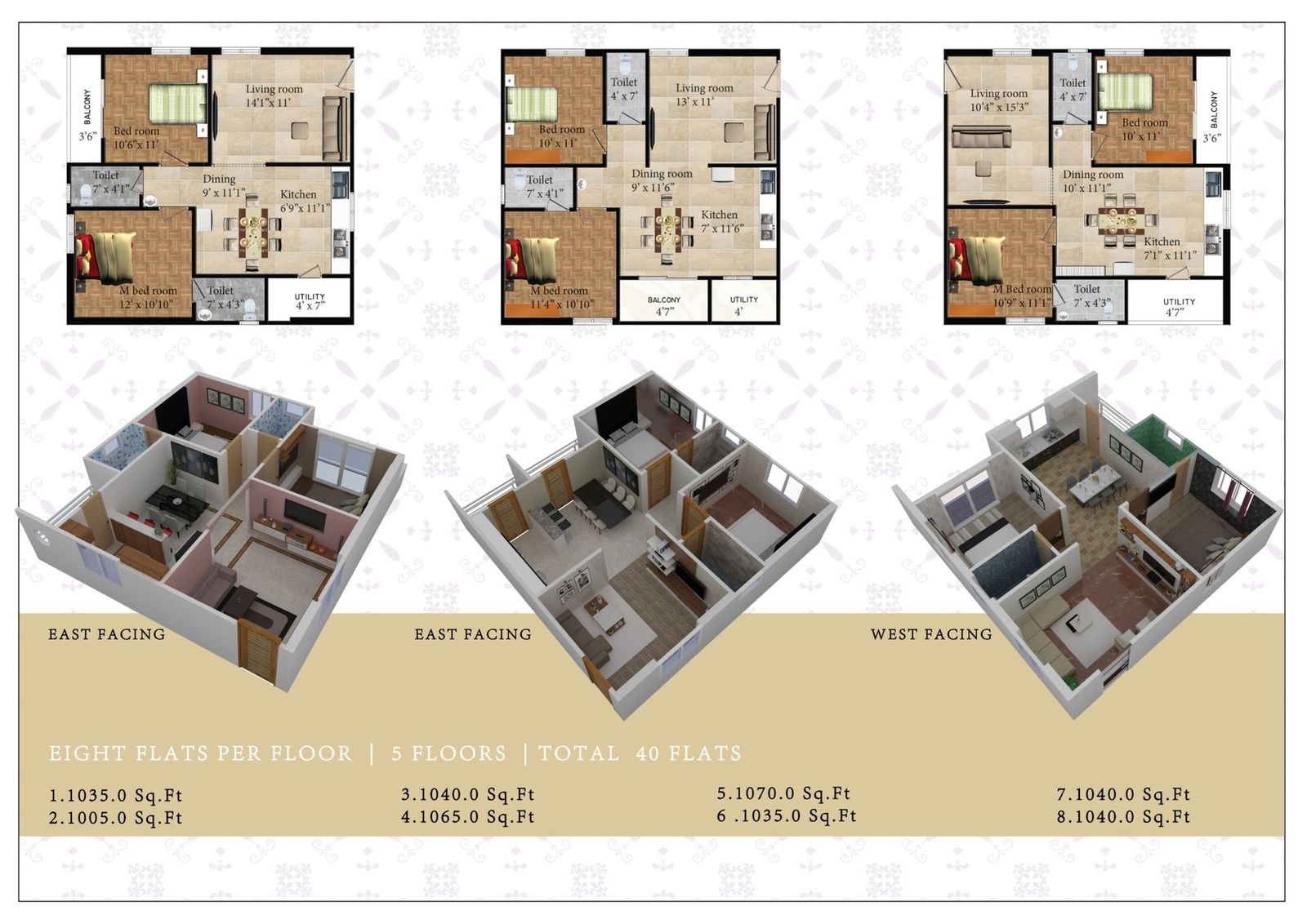 Unit plans and 3D cutaways