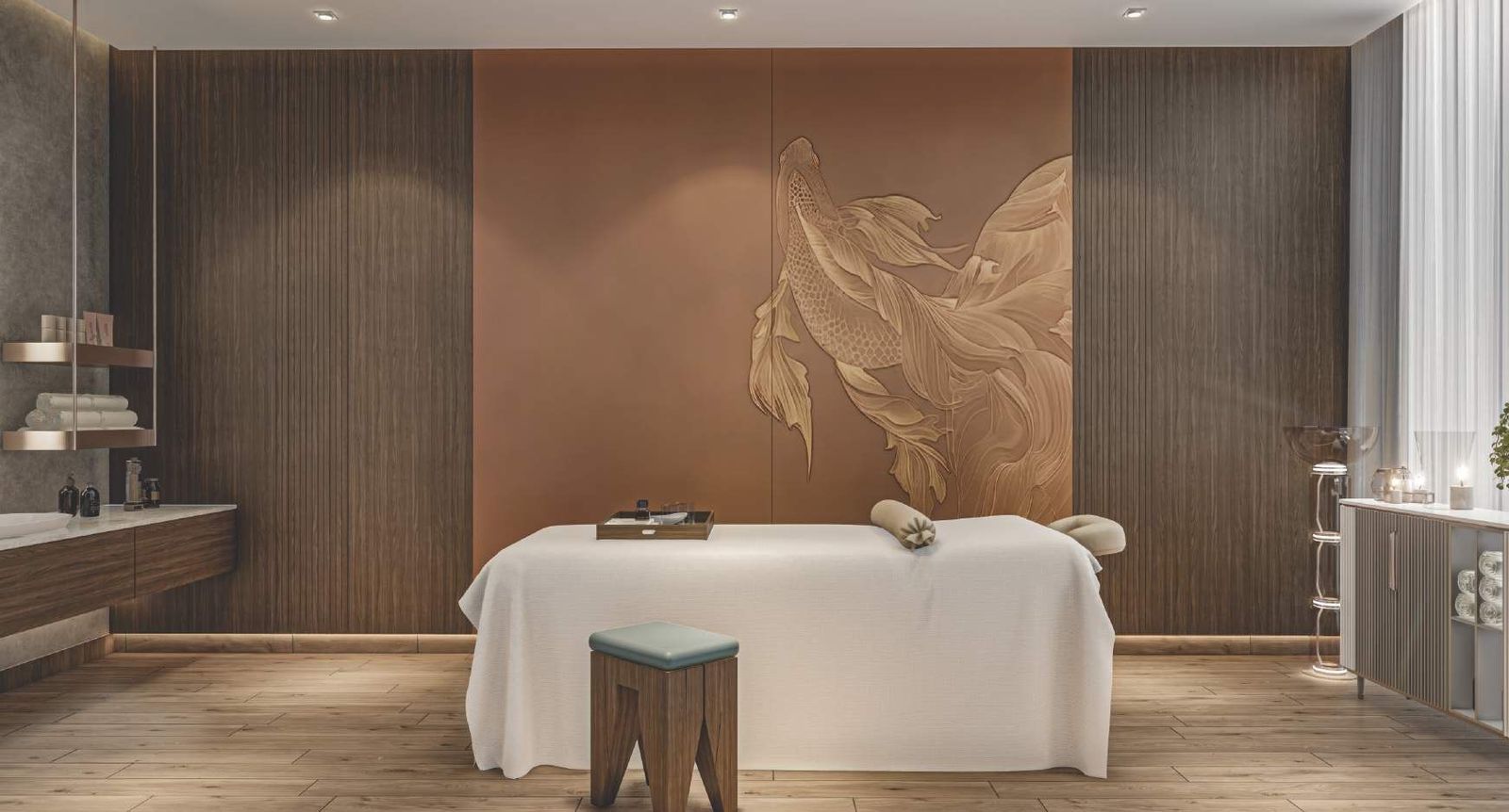 Luxury spa treatment room