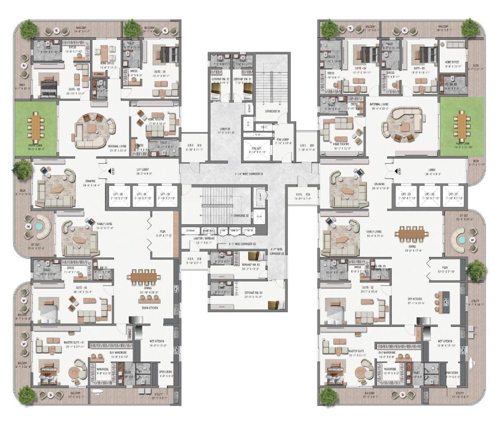 Capital 45 Residences — Typical Floor Plan 3