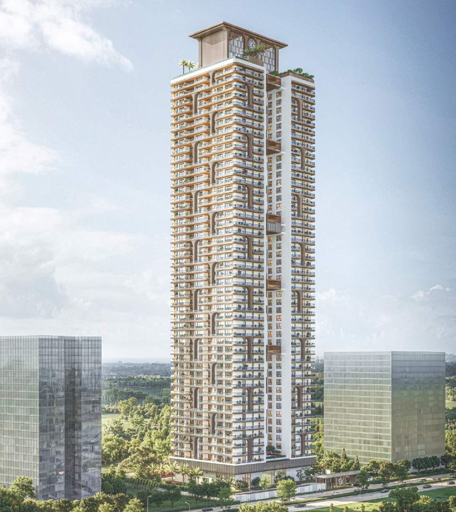 Full elevation view of the Capital 45 tower
