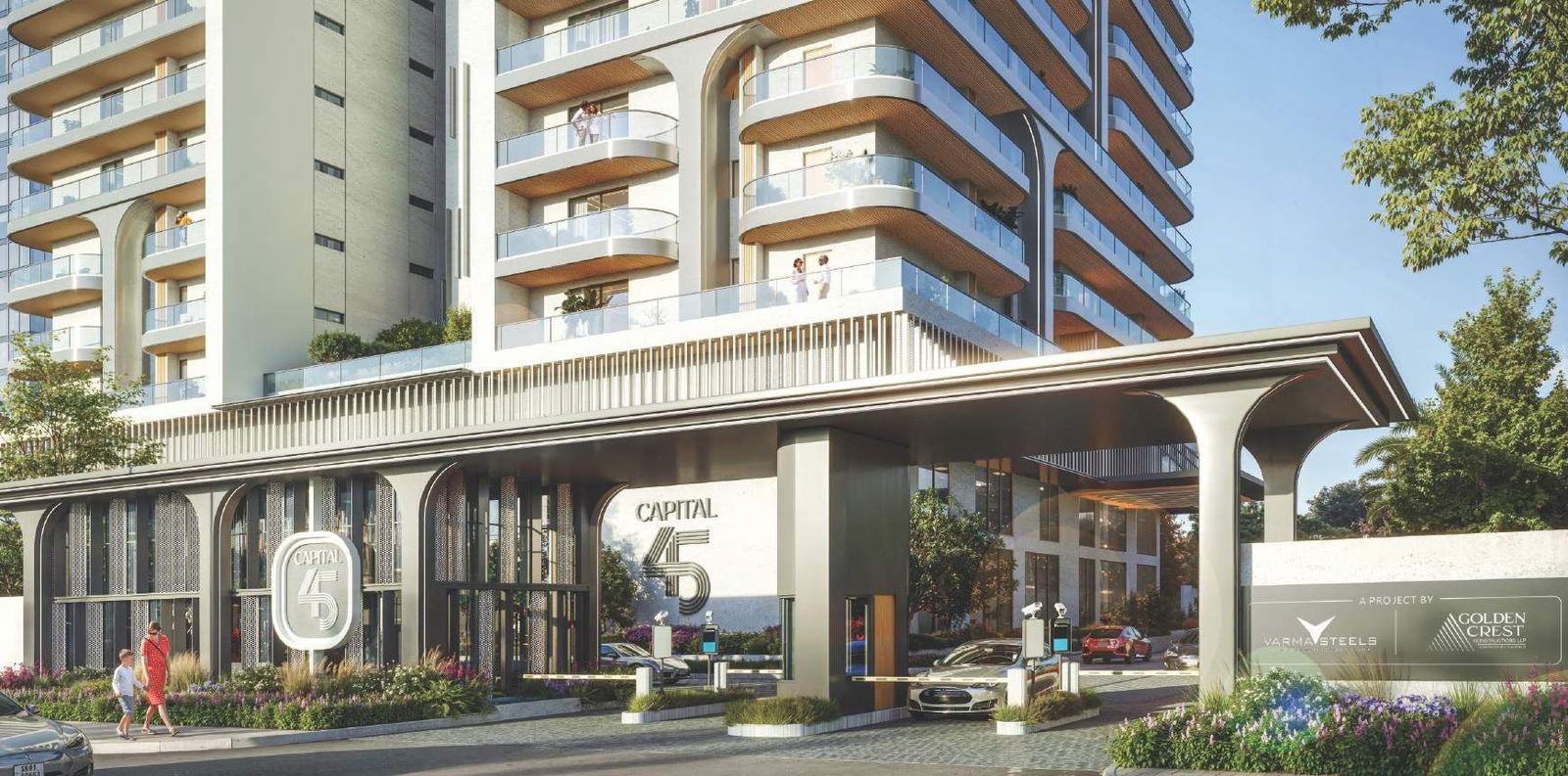 Grand arrival plaza and drop-off