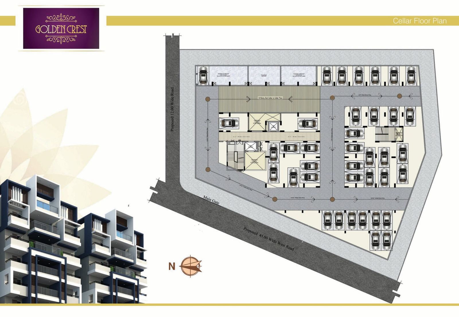 Golden Crest Residences — Cellar Floor Plan