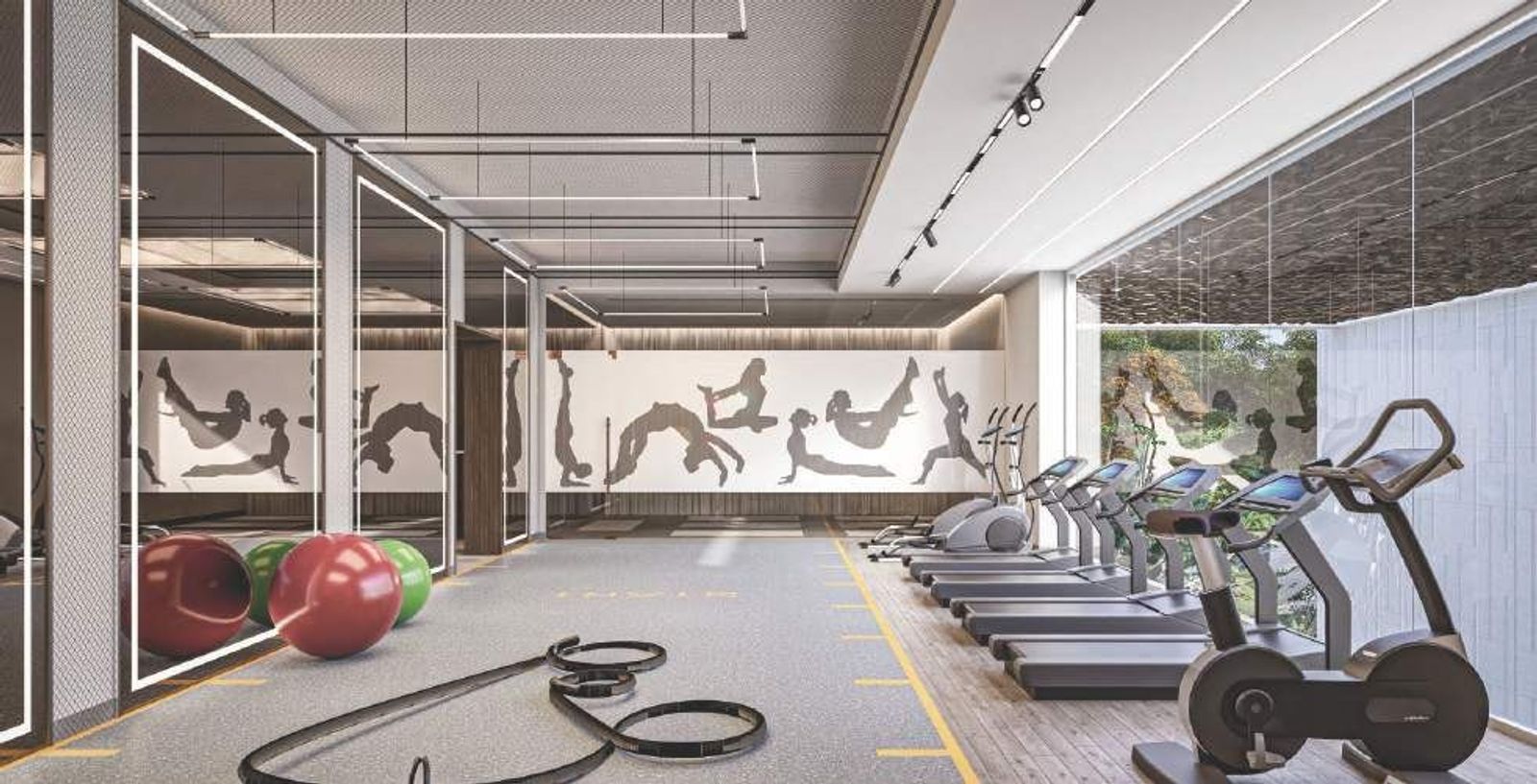 Two-level fitness centre