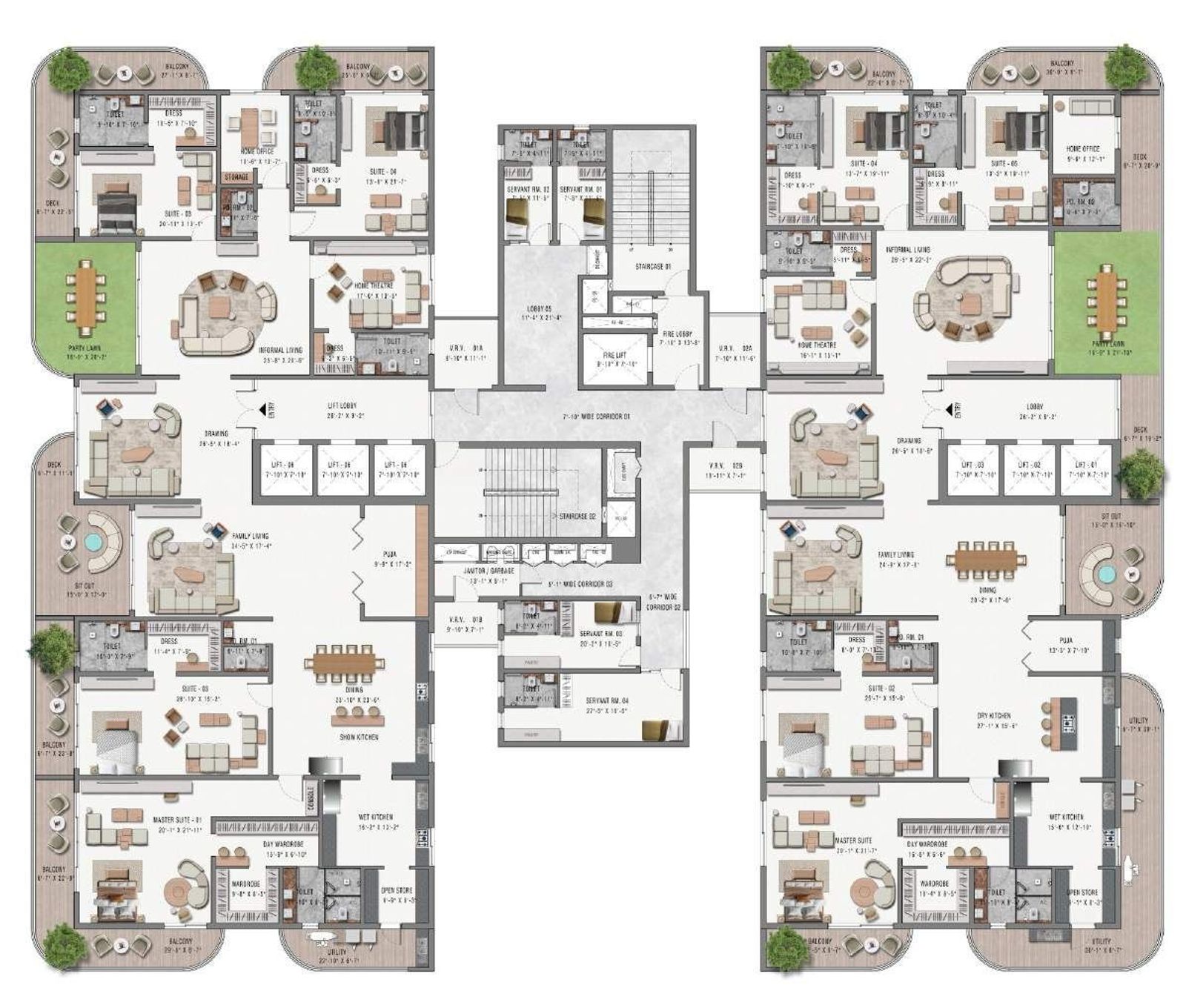 Capital 45 Residences — Typical Floor Plan 2