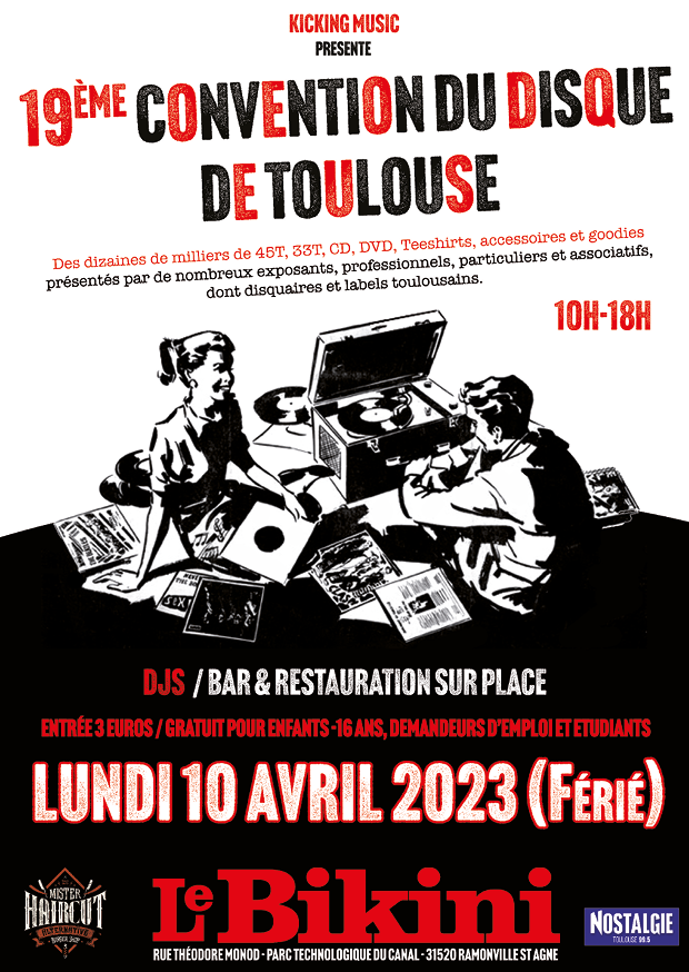 Lundi 10 avril 2023 : 19° Convention Du Disque De Toulouse [férié]