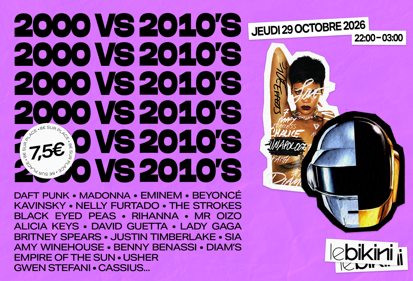 Soirée 2000 vs 2010's