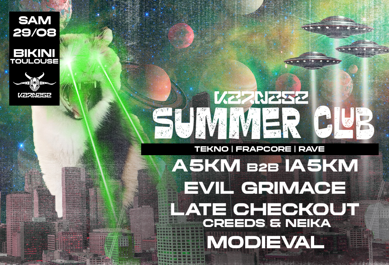 Karnage Summer Club #3 : EVIL GRIMACE + A5KM + LATE CHECKOUT (CREEDS & NEIKA)+ MODIEVAL