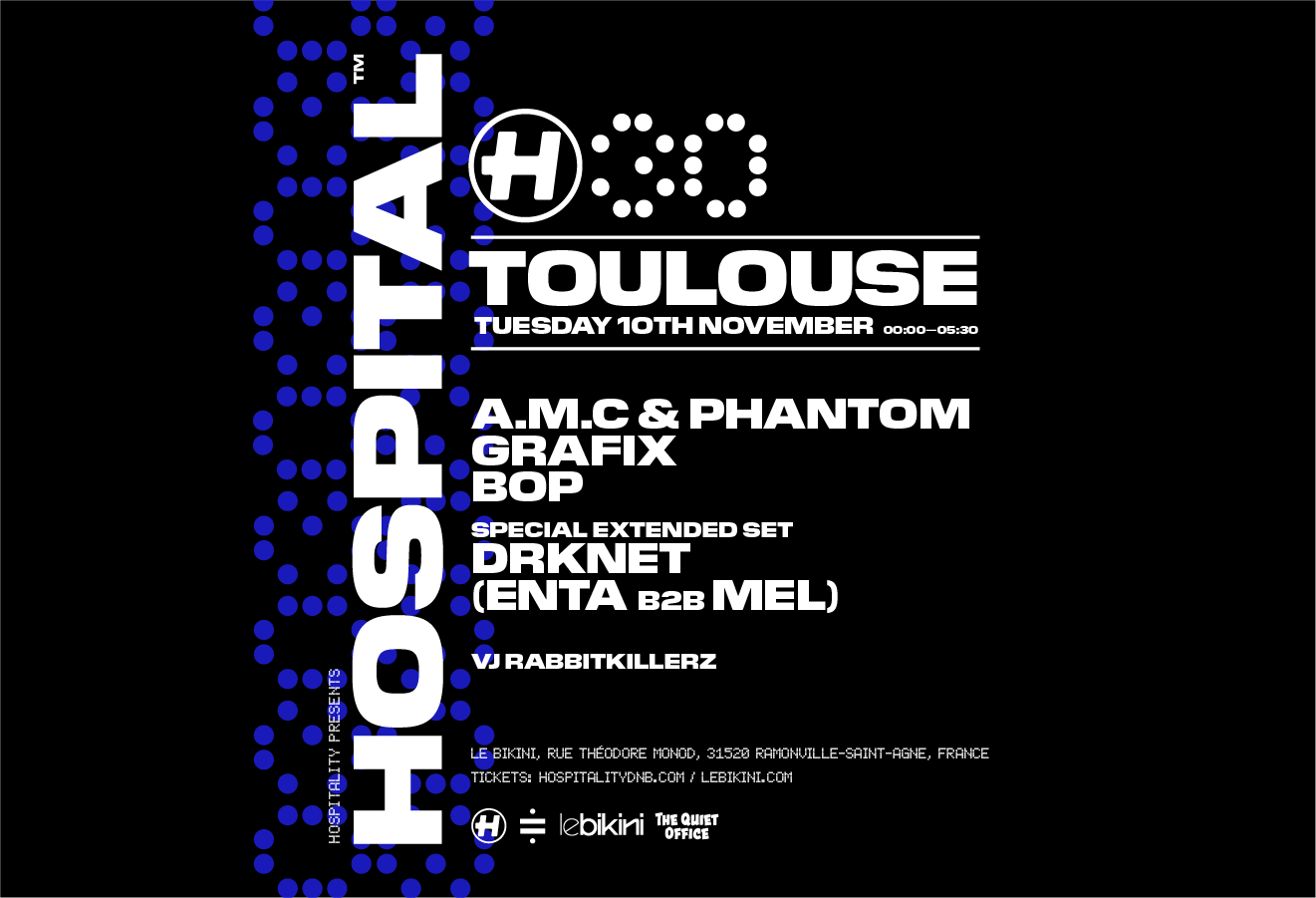 Hospital 30 : A.m.c & Phantom en concert au Bikini le Mar 10 nov
