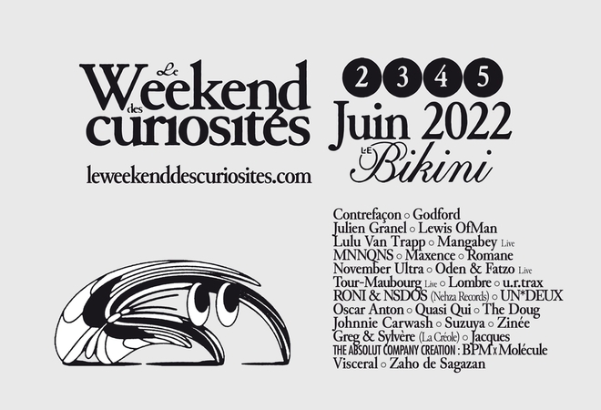 Le Weekend des Curiosités (dimanche) : UN*DEUX + DIOGO STRAUSZ + JULIEN GRANEL (dj set) + Animations, Expositions, Ateliers ...