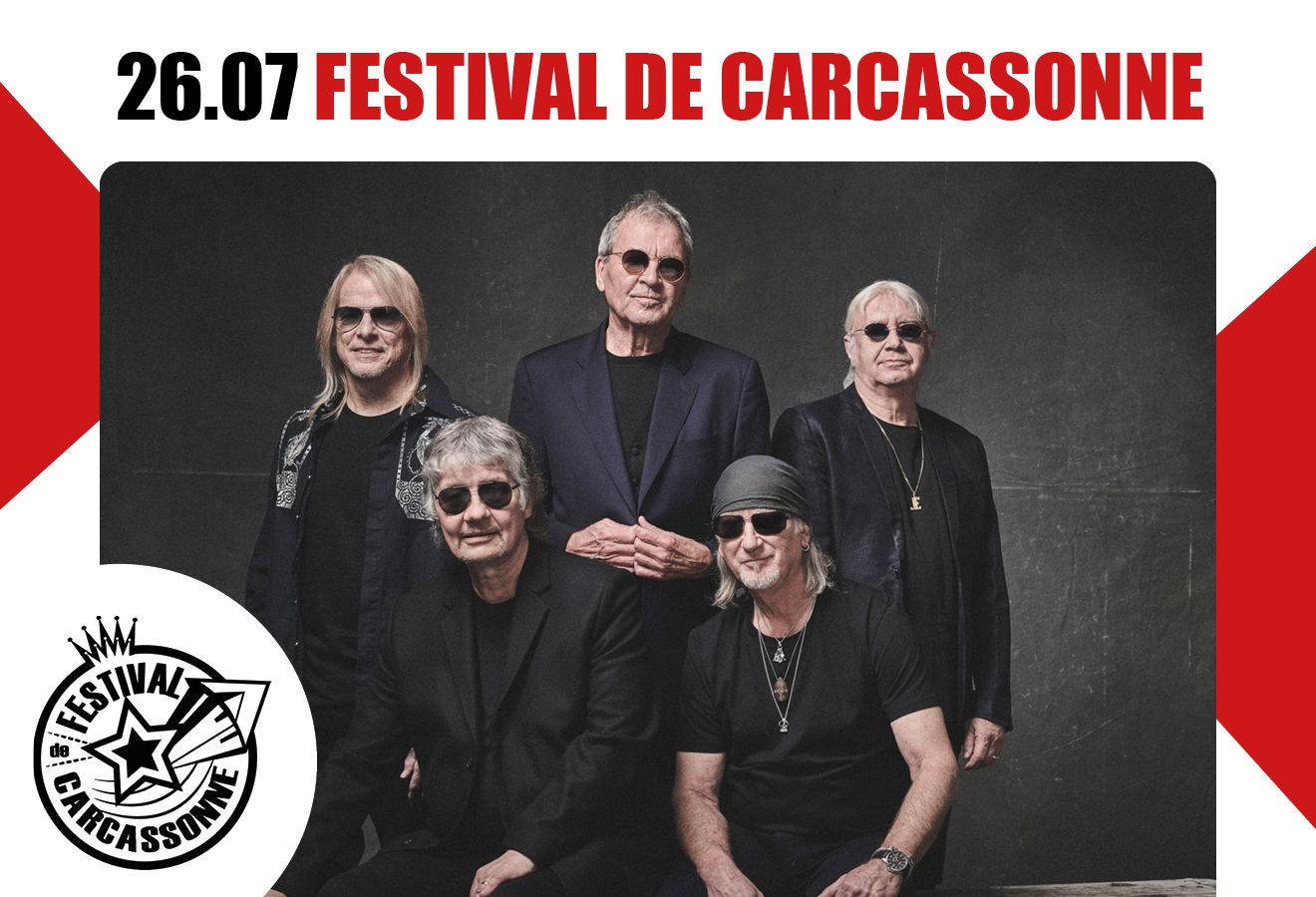 Mardi 26 juillet 2022 DEEP PURPLE Festival de Carcassonne Le Bikini