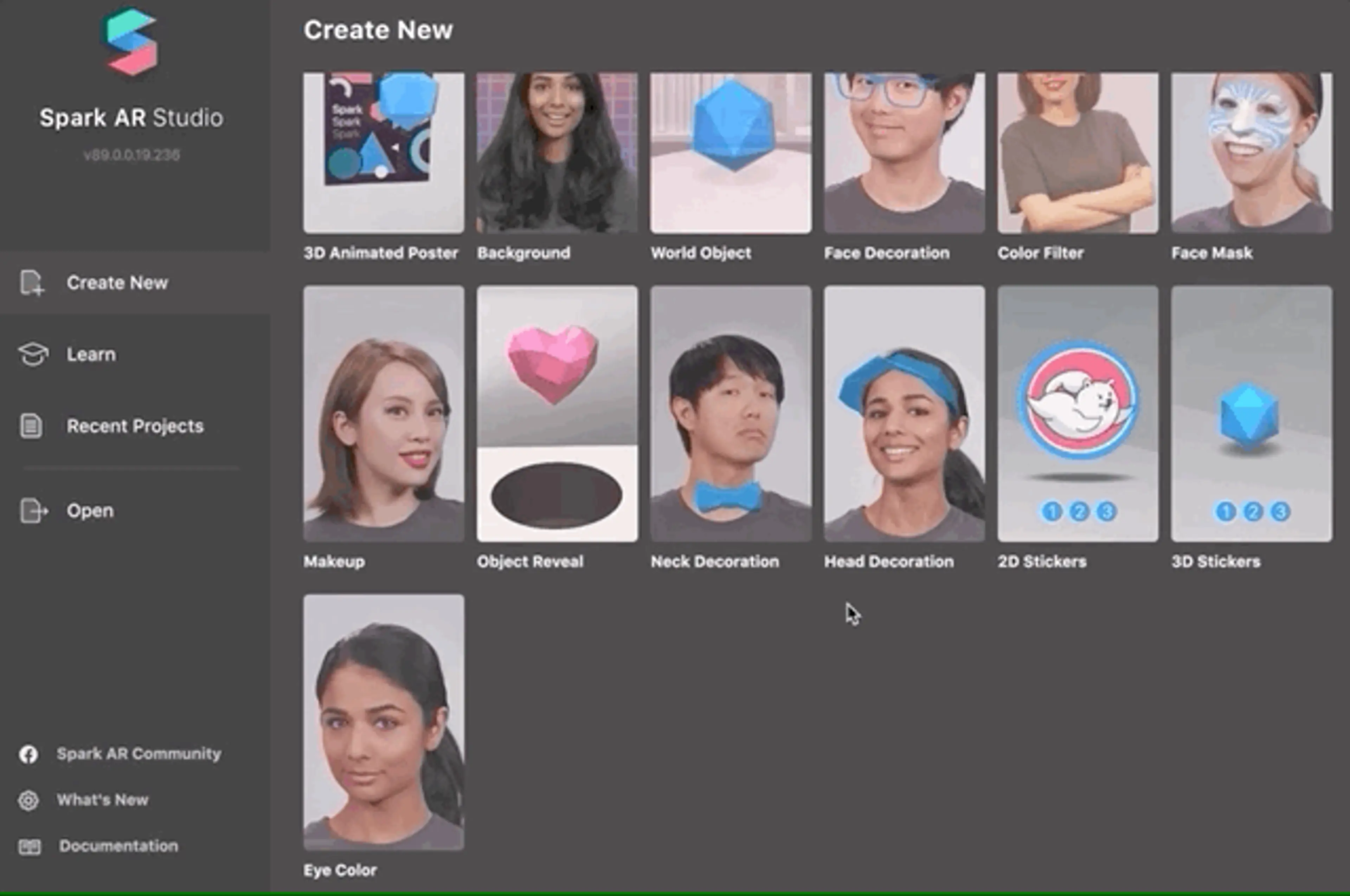 Scrolling through the Spark AI Studio