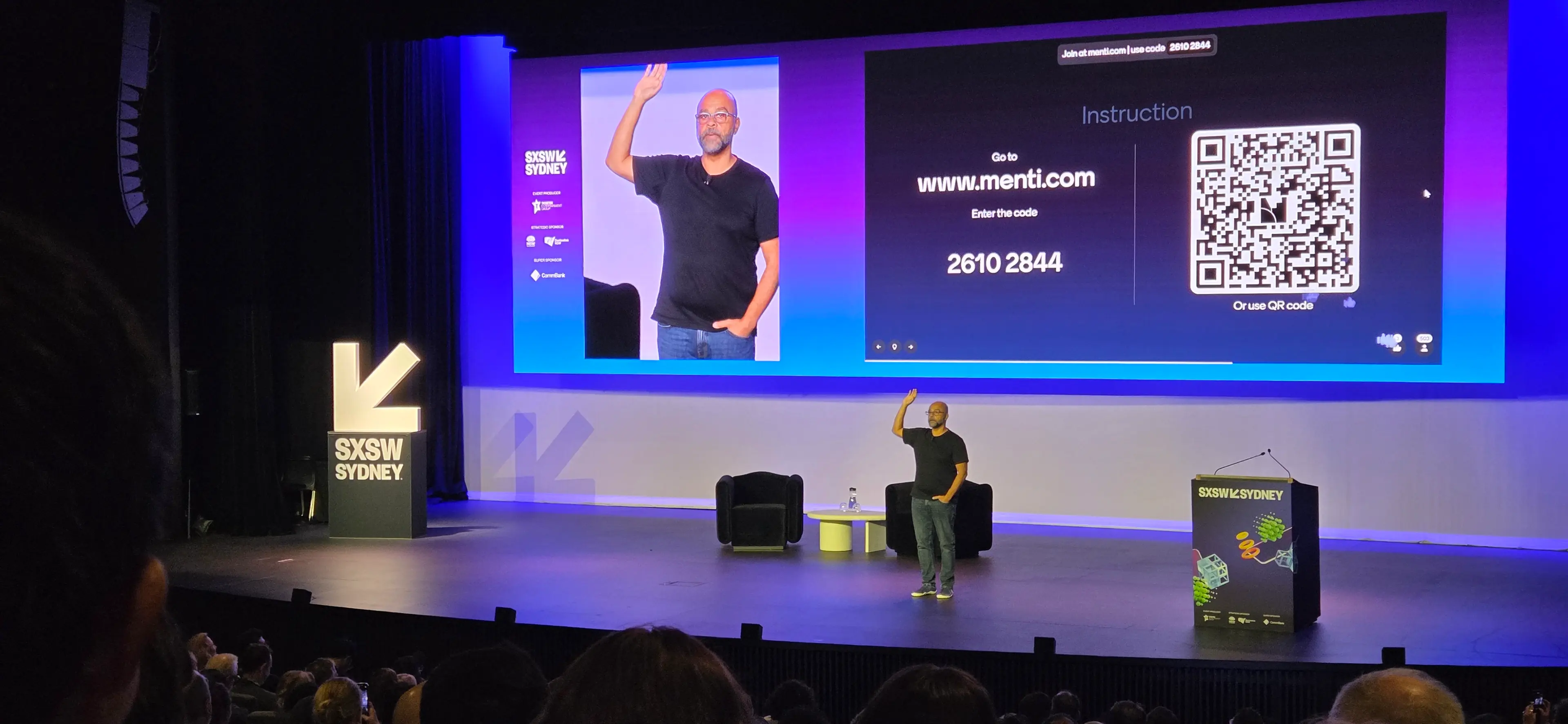 Mo Gawdat on the stage at SXSW Sydney 2025