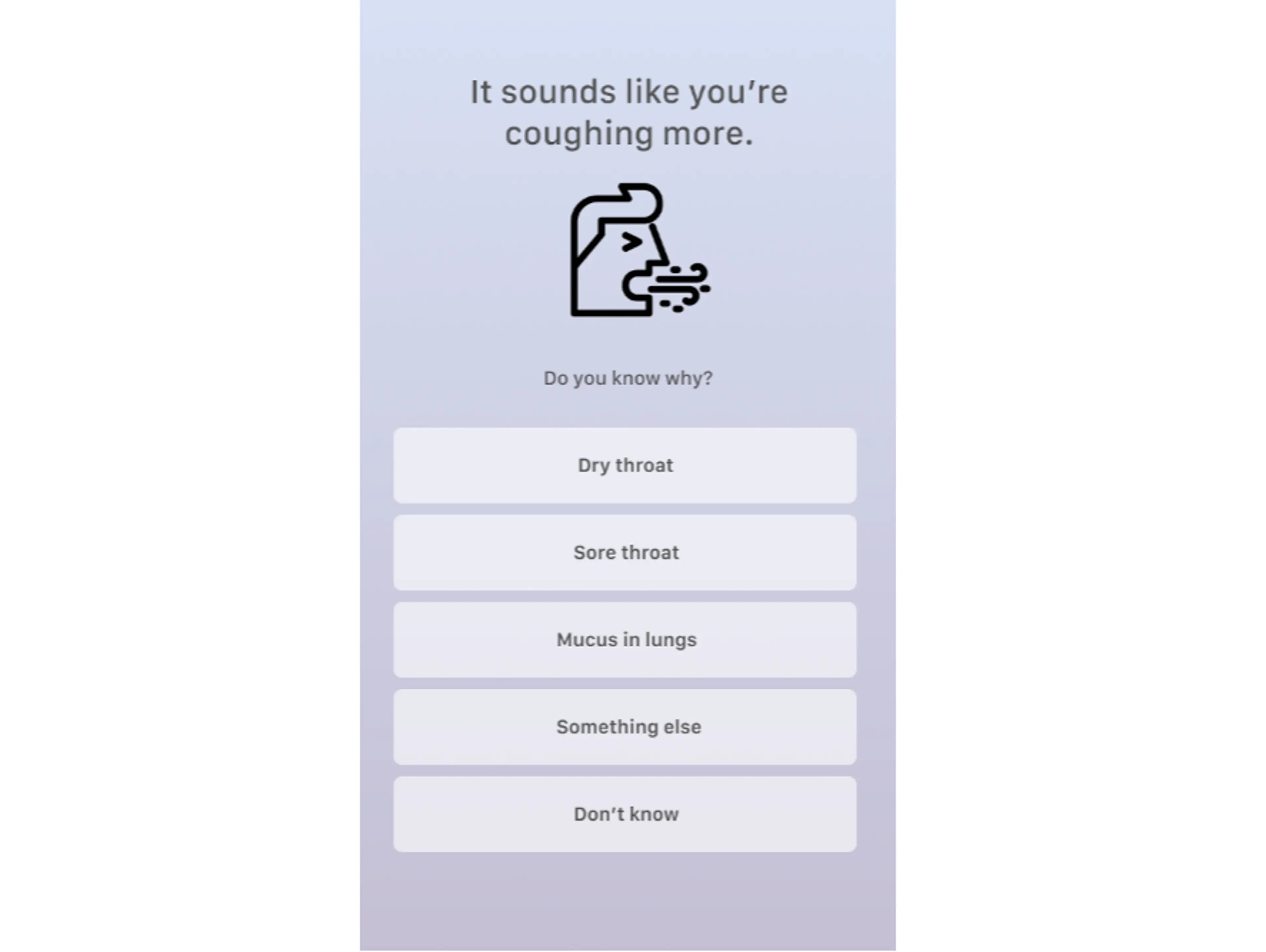 A mobile app could be pick up concerning sounds and check in with the user