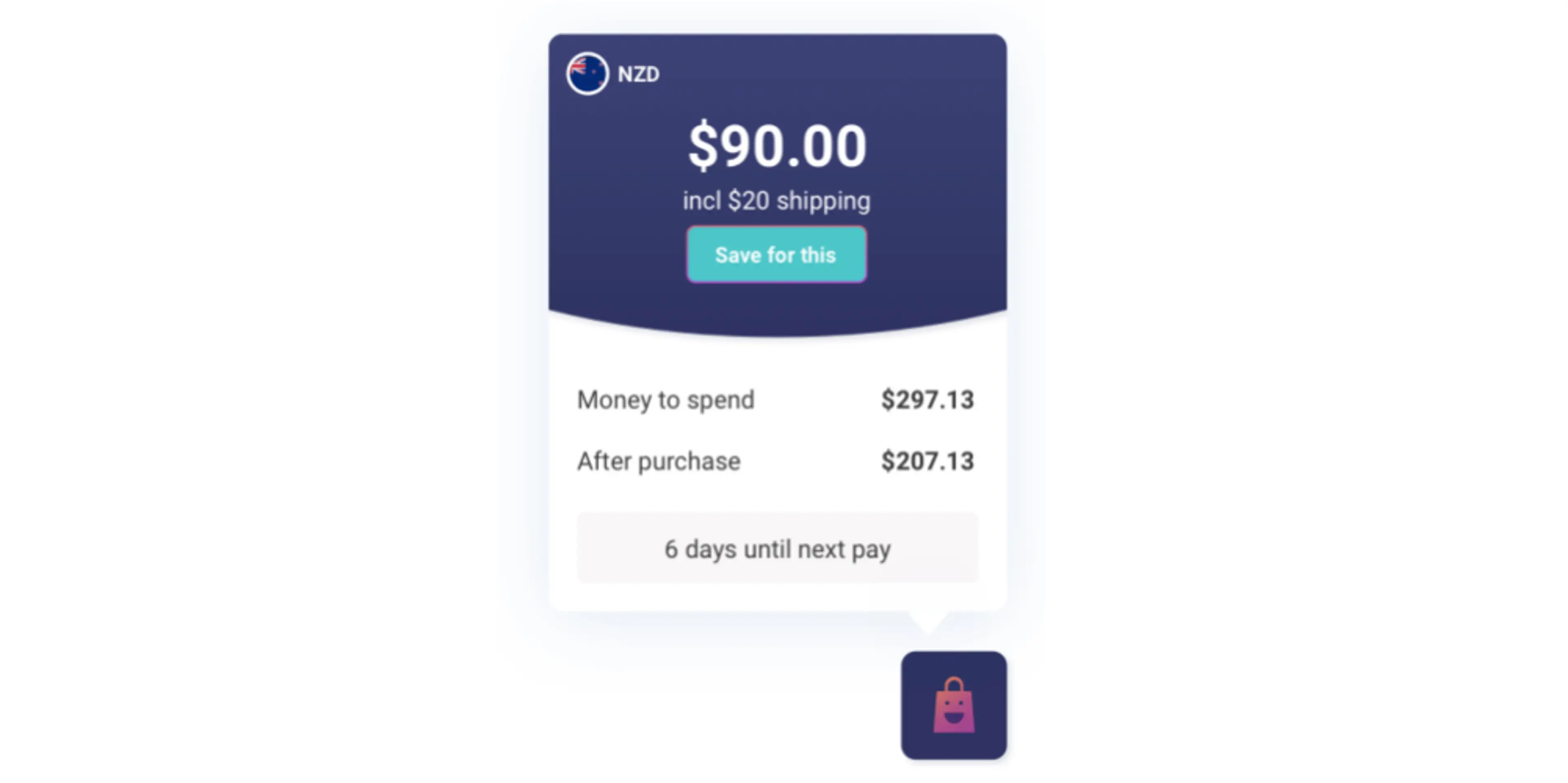 Screenshot of a bank app showing available money