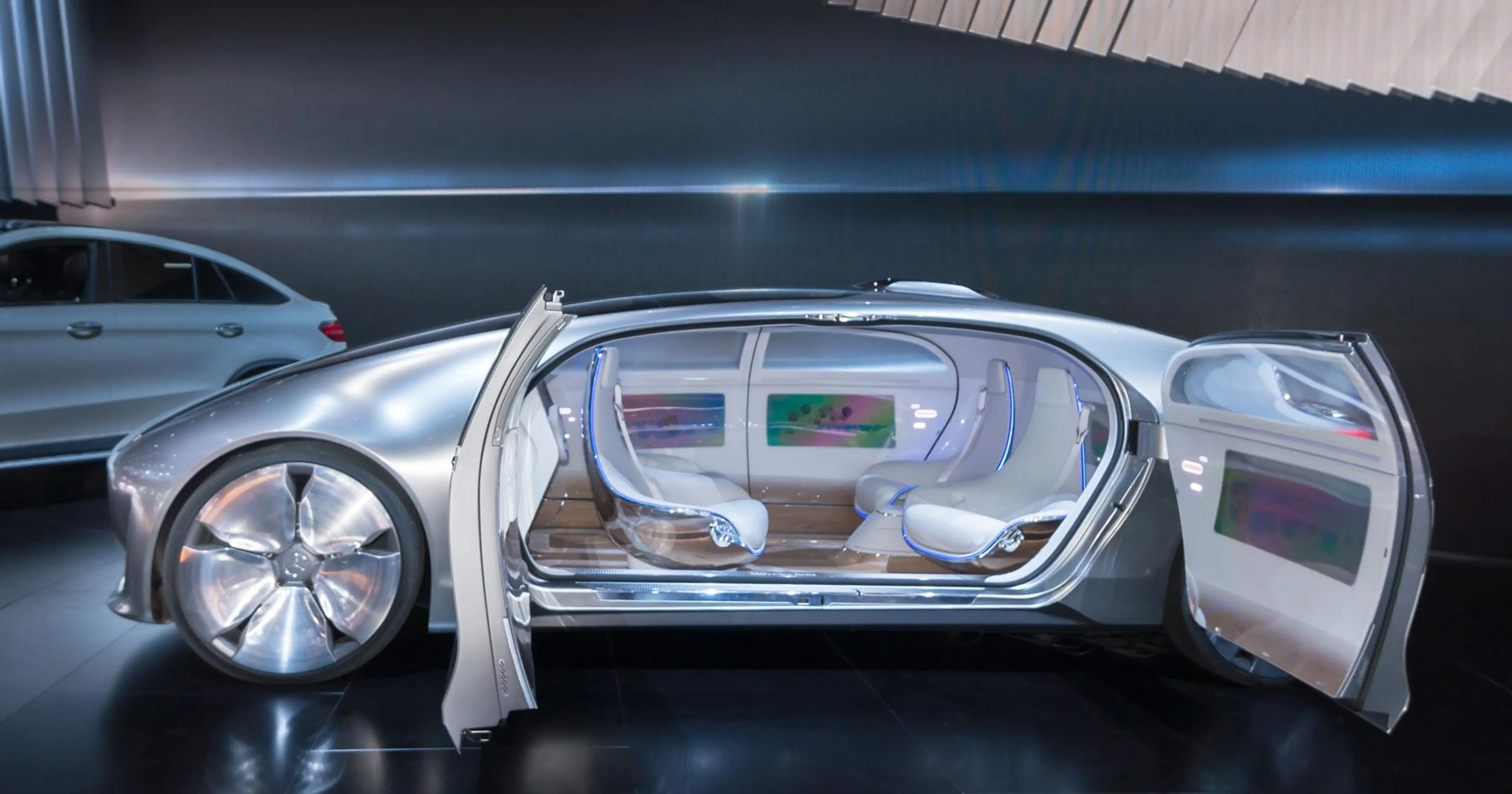Future car with two doors open. Photo by Steve Lagreca, source Shutterstock