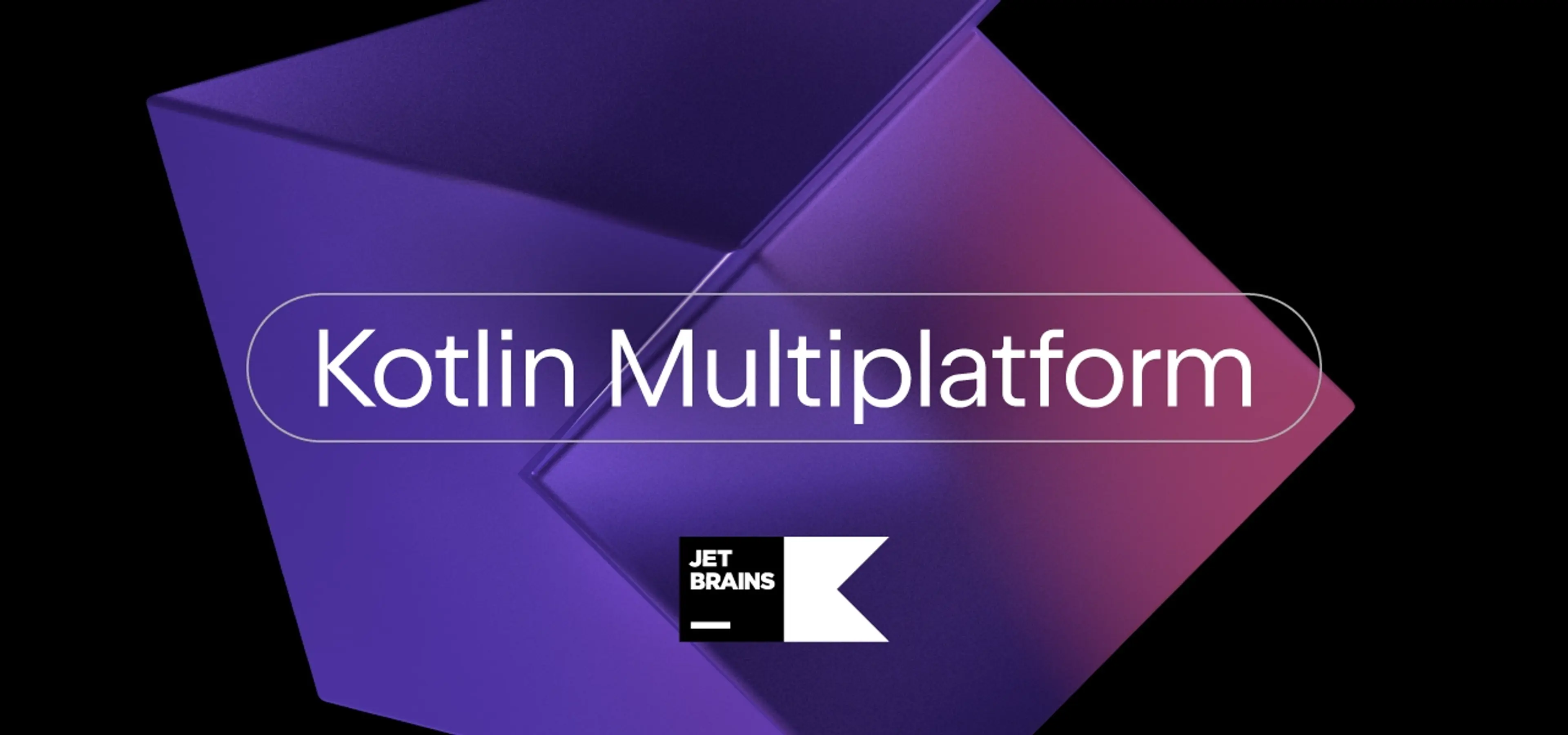 Kotlin Multiplatform logo on purple shape