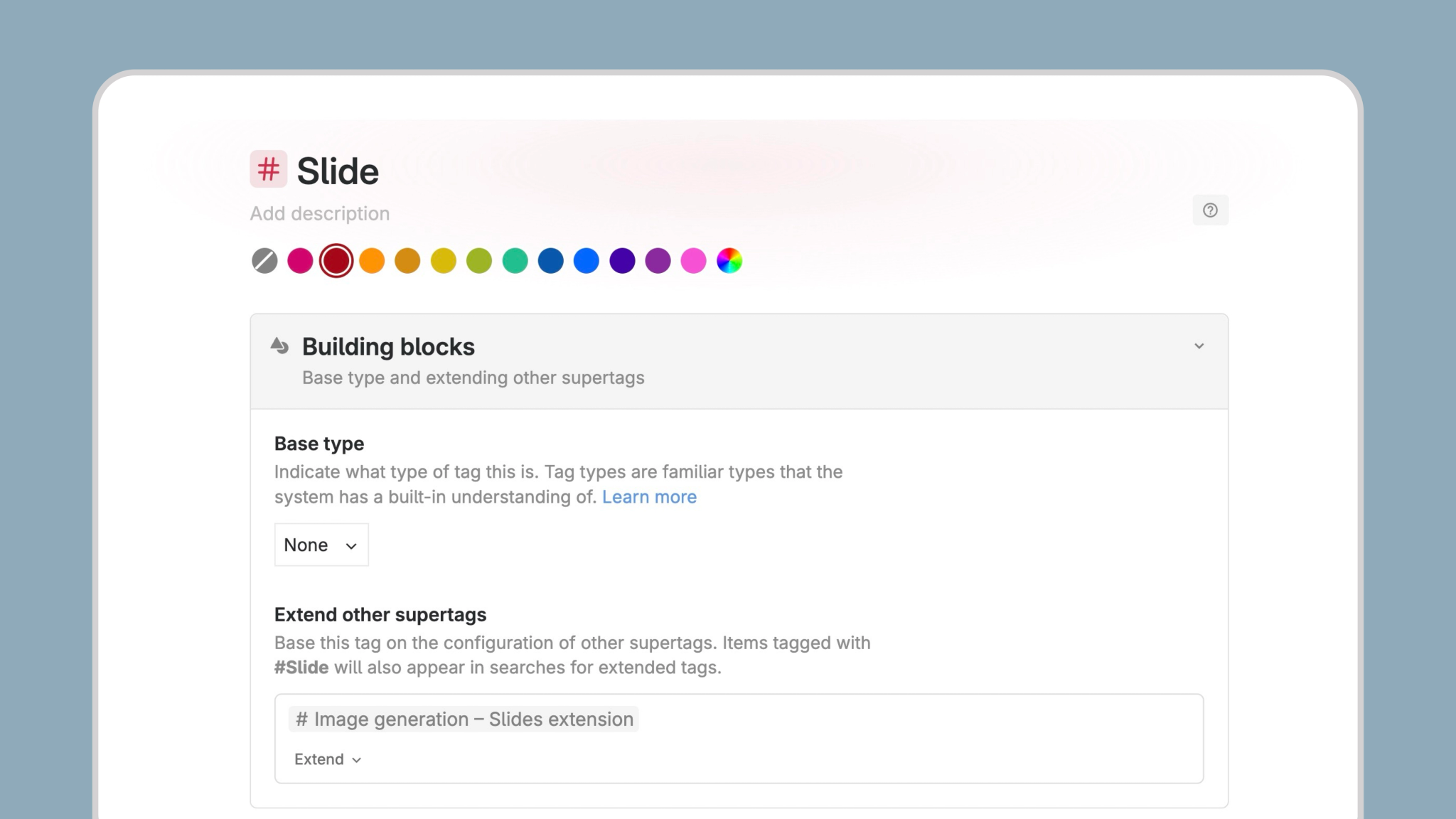 Extend a supertag you use for planning presentations with the generate slides supertag extension