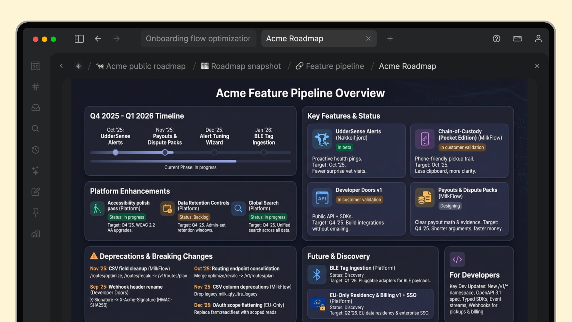 Visualize a roadmap with a Bento infographic