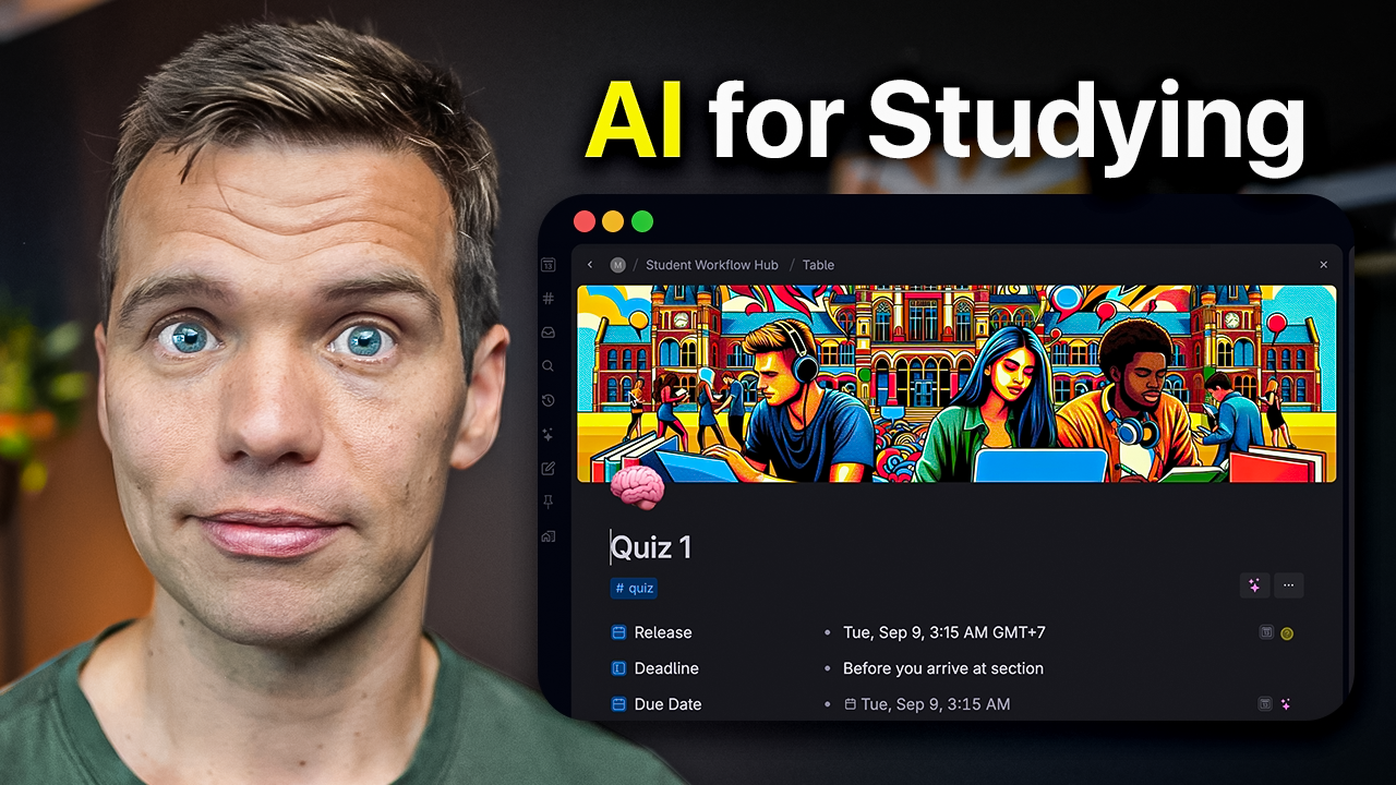 Walkthrough of how to setup Tana for students, to track courses, assignments, exam questions and lecture transcription
