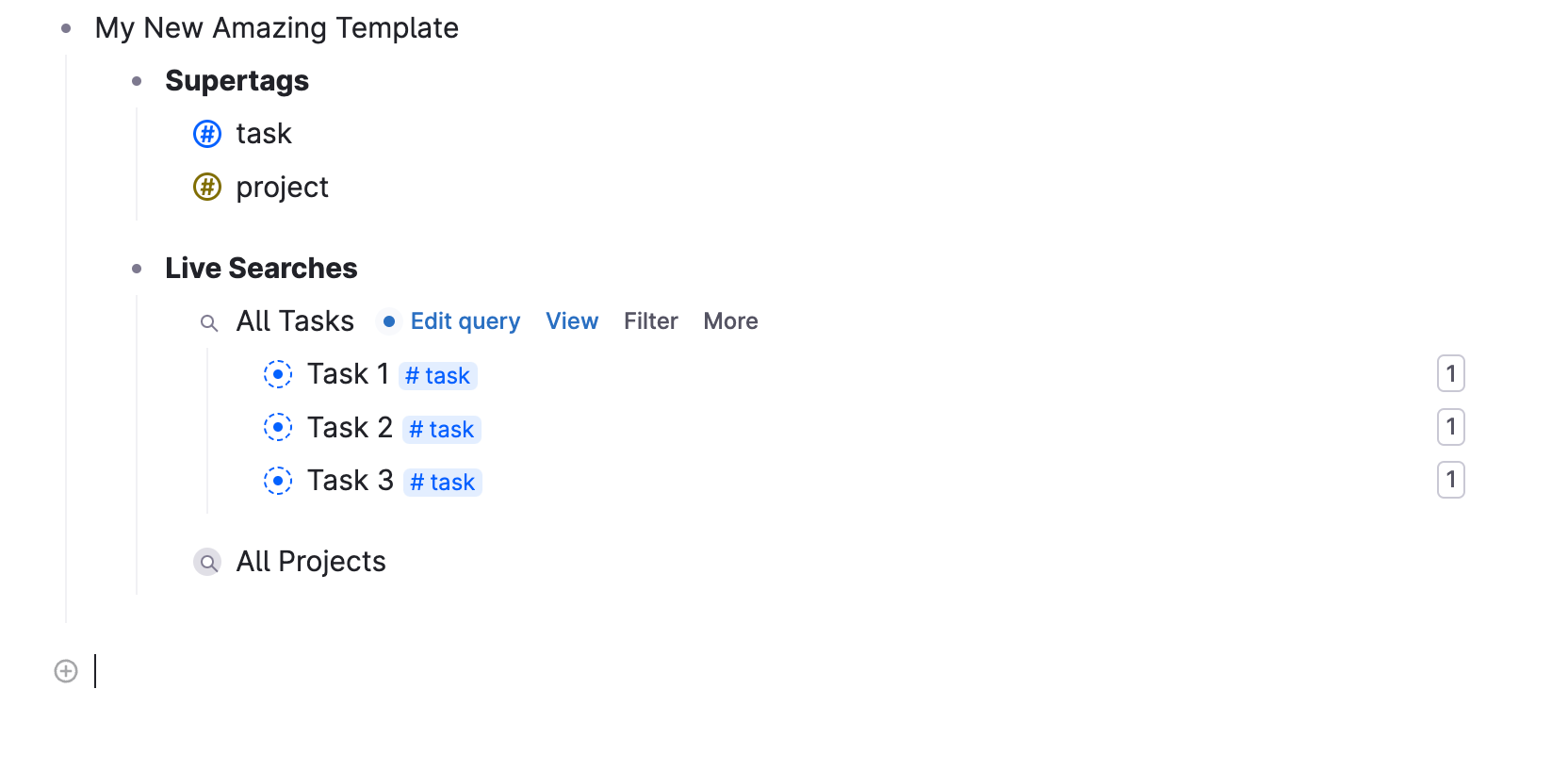 search nodes