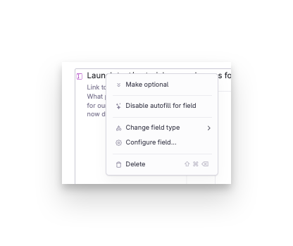 Right-click to disable autofill for field