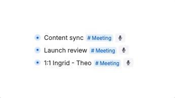 Collapsed meetings with mic