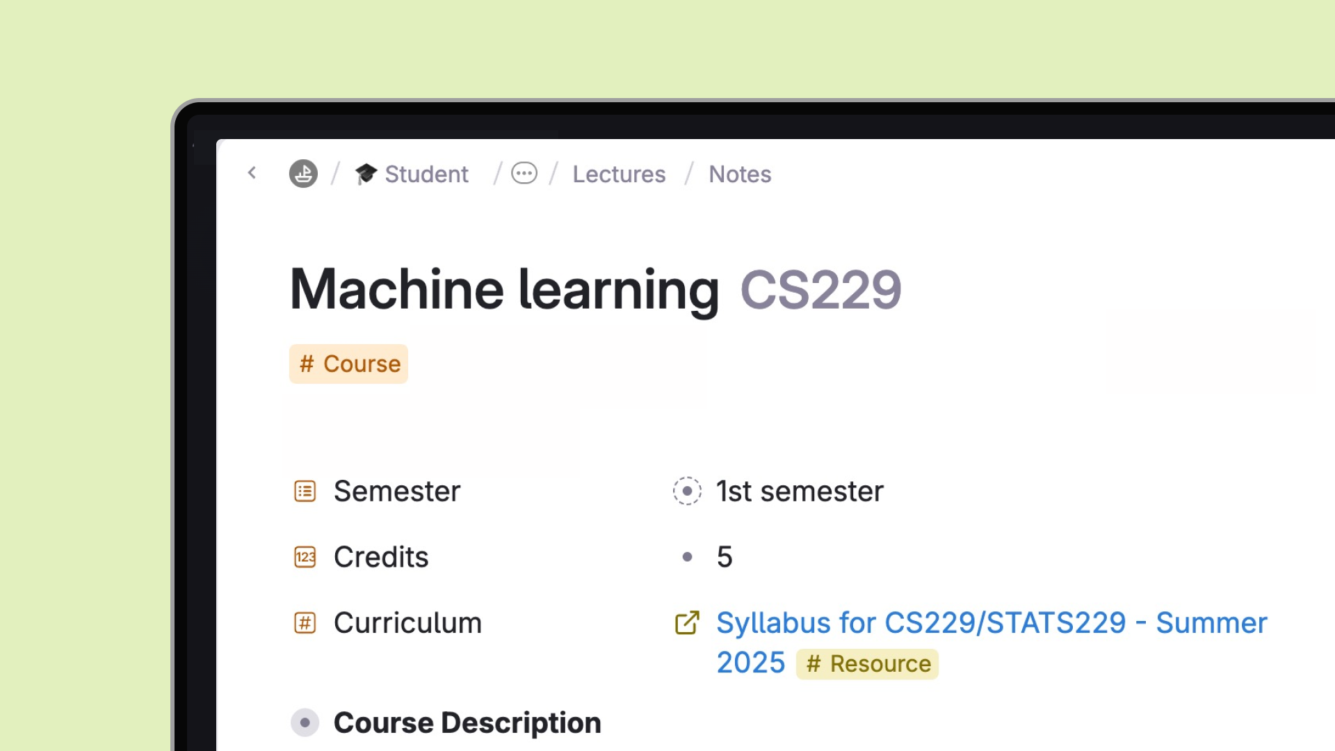 Walkthrough of how to setup Tana for students, to track courses, assignments, exam questions and lecture transcription