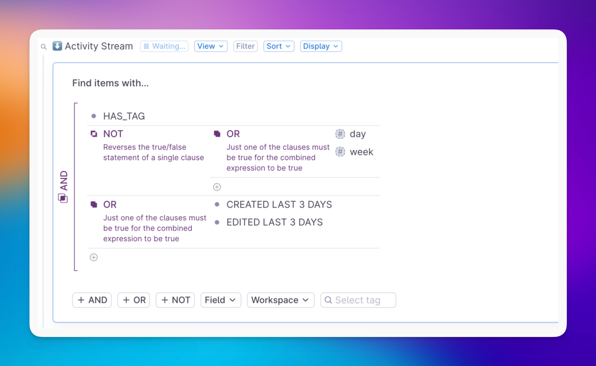 How to create a Recent Activity Stream view in a workspace with Jens ...