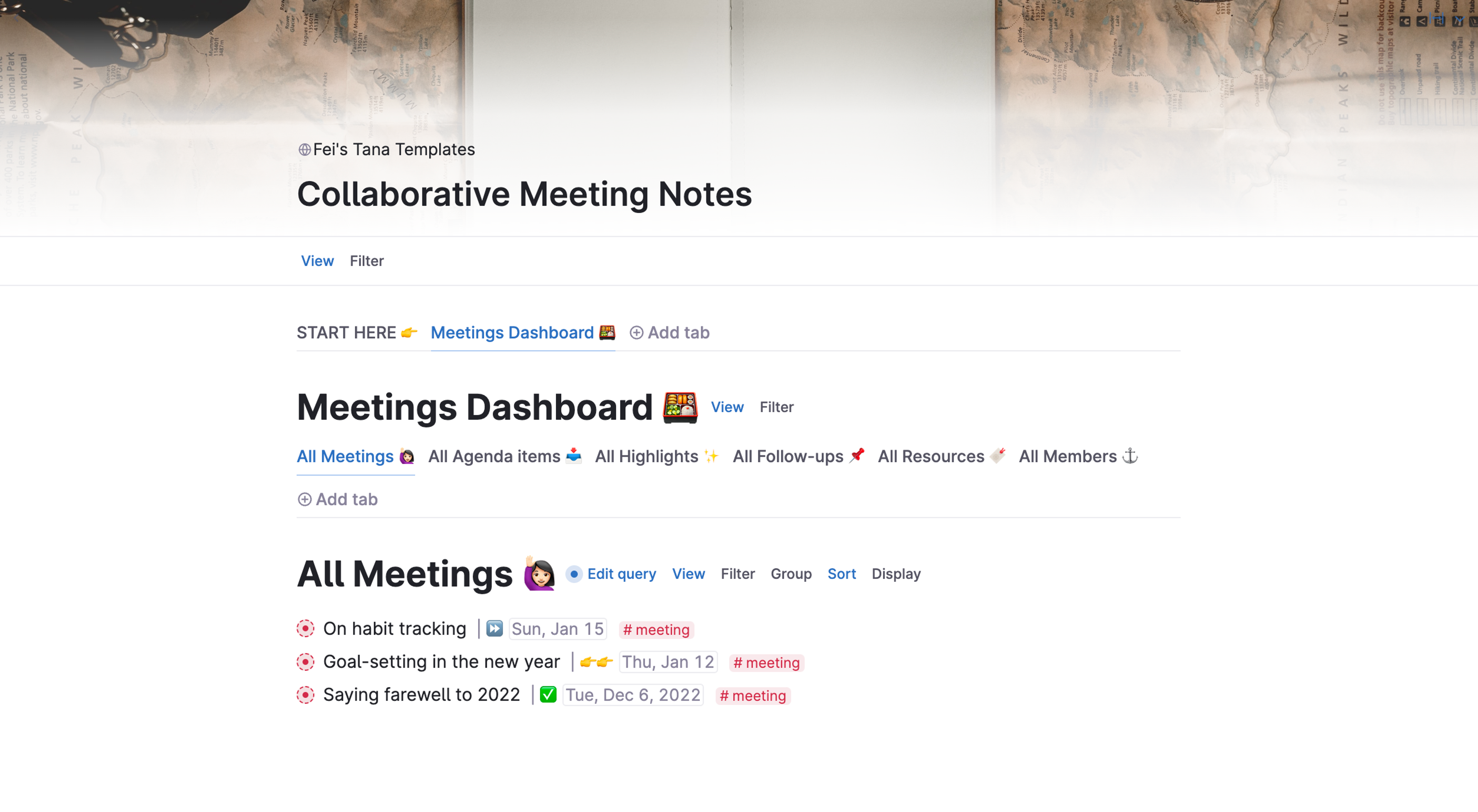collab meeting notes template