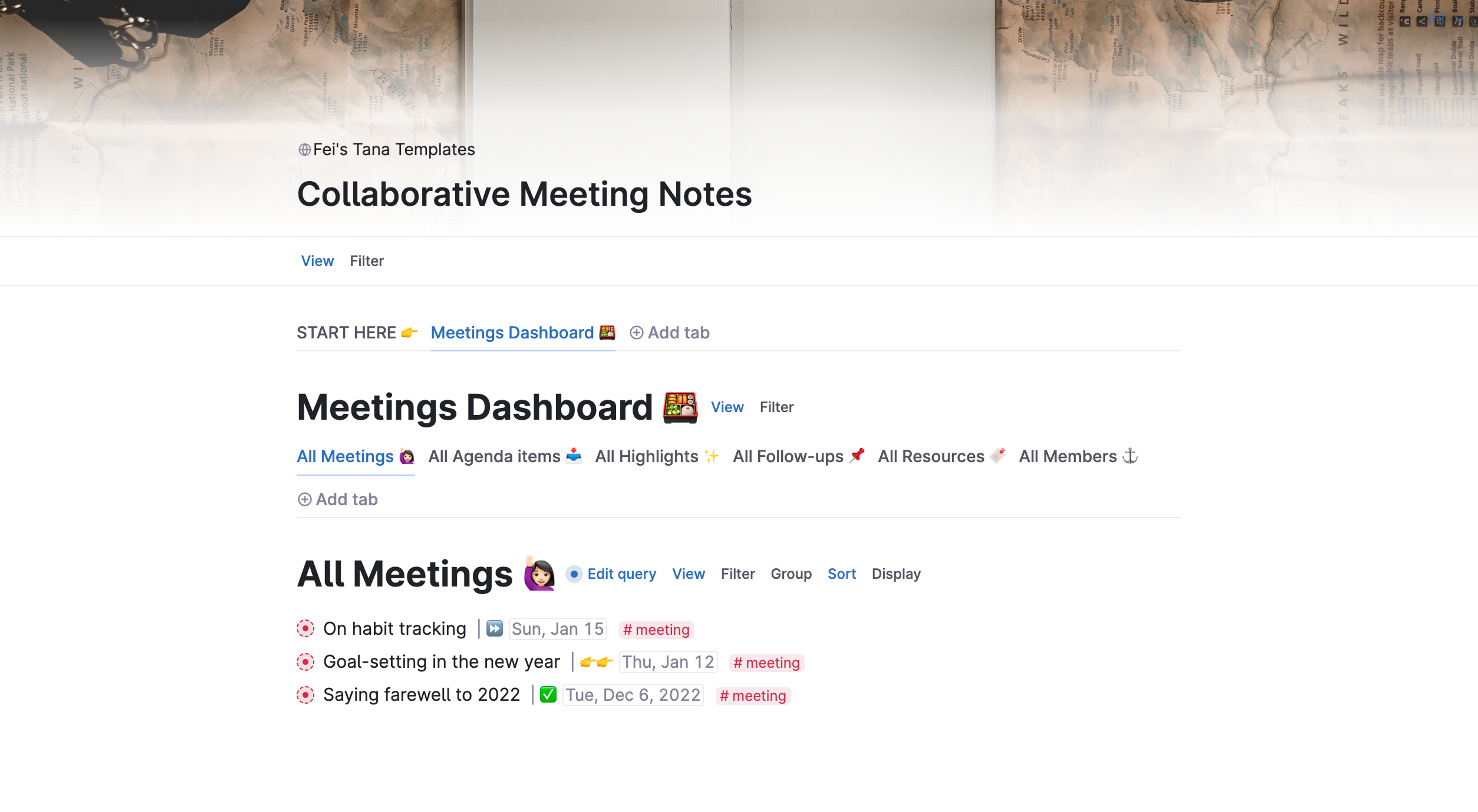 collab meeting notes template