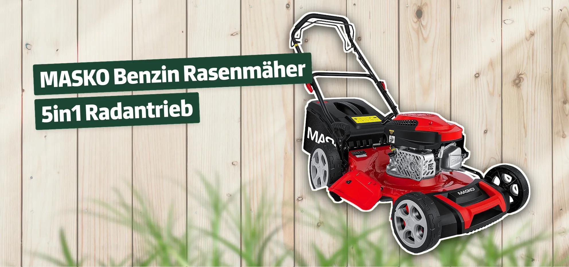 MASKO Benzin Rasenmäher 5in1 Radantrieb Testbericht & Erfahrungen