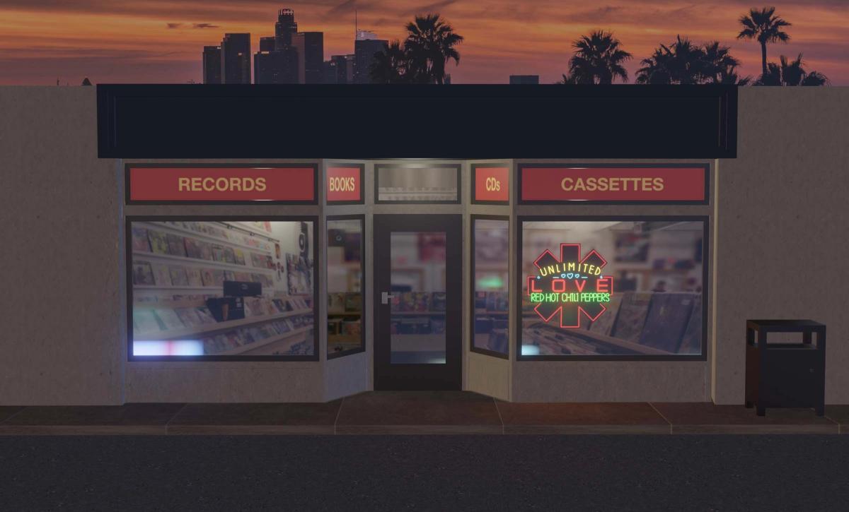 Red Hot Chili Peppers interactive record store locator