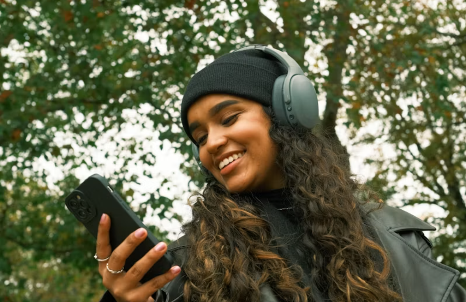 person using a smartphone