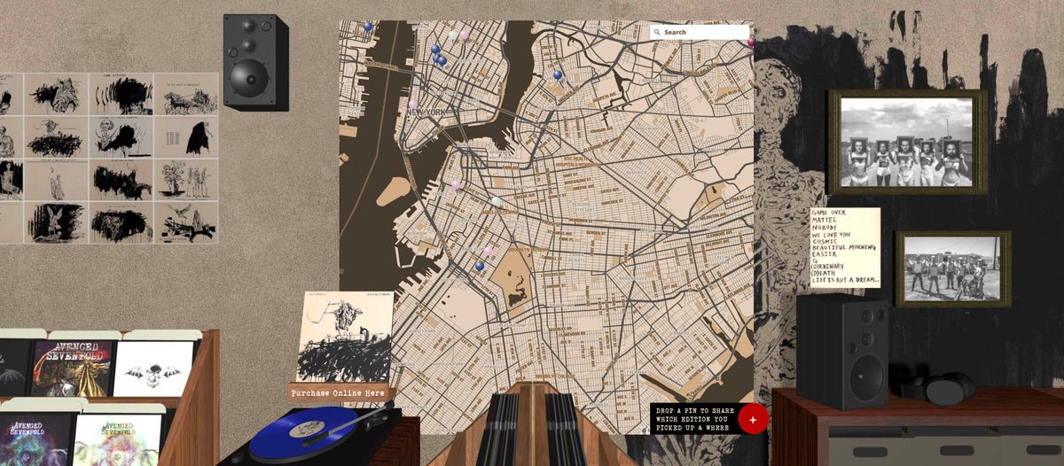 Avenged Secondfold record store locator by Wayward Creative