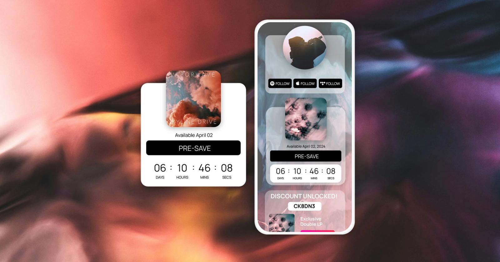 pre-save embed and pre-save link