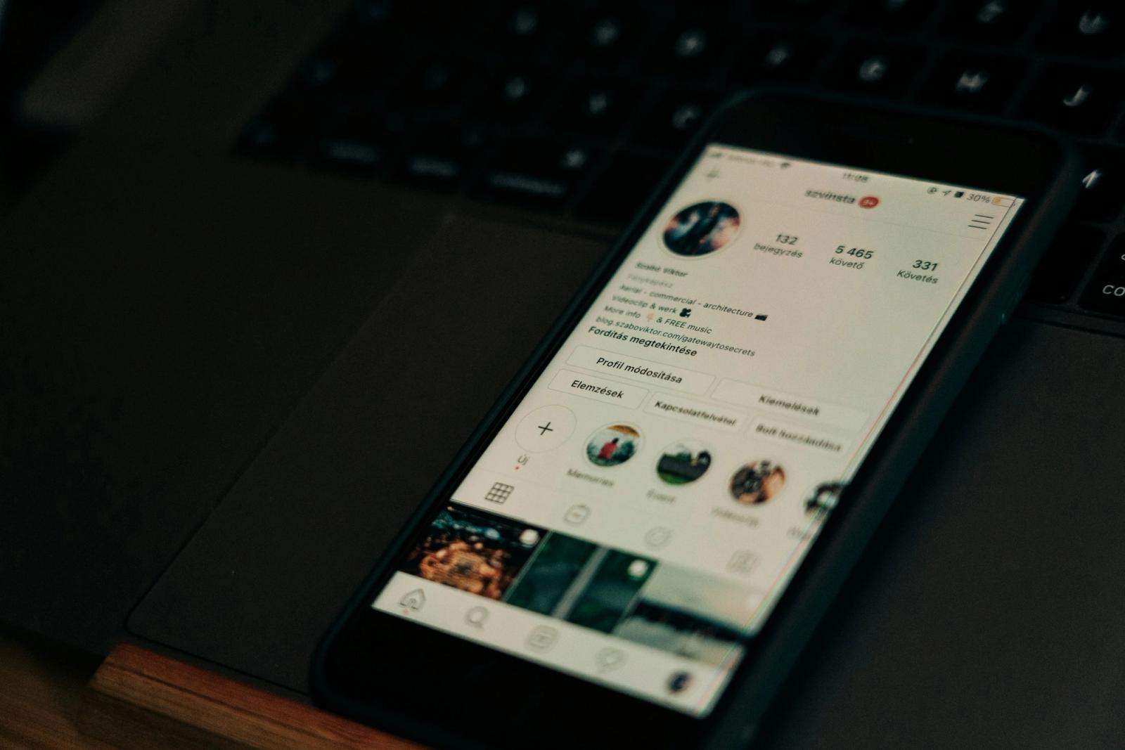 instagram on phone