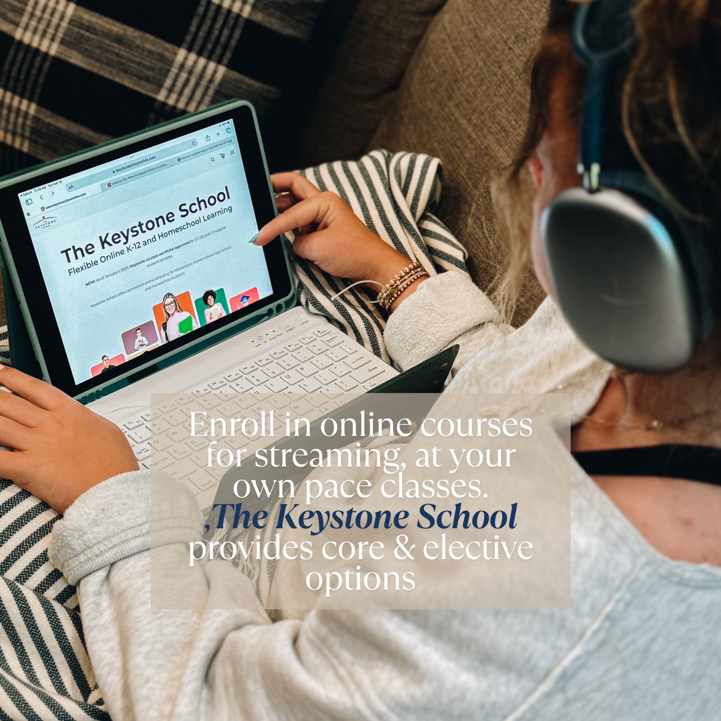The Keystone School allows our kids to stream school no matter where we're at