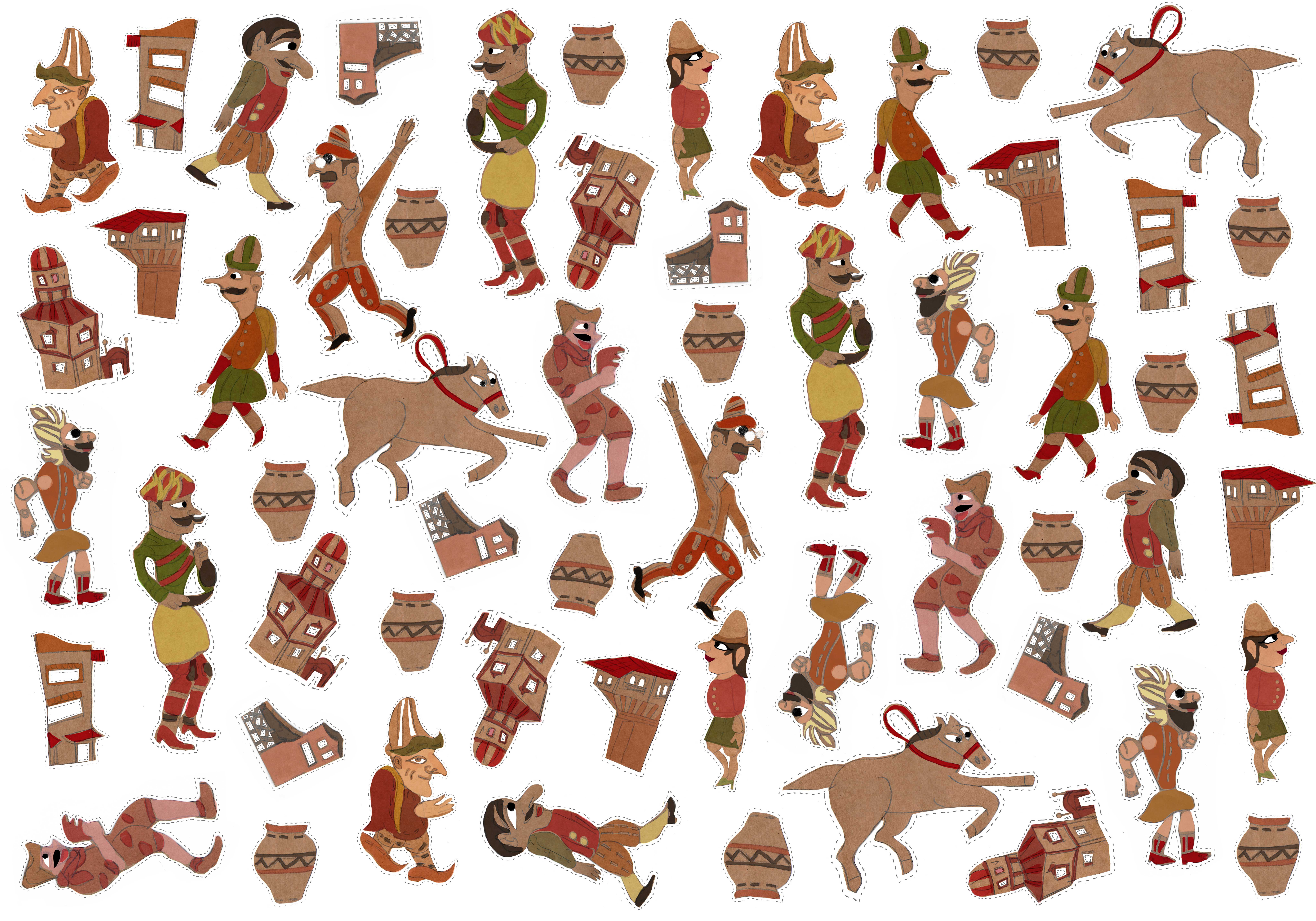 "Theatre of shadows" wrapping paper