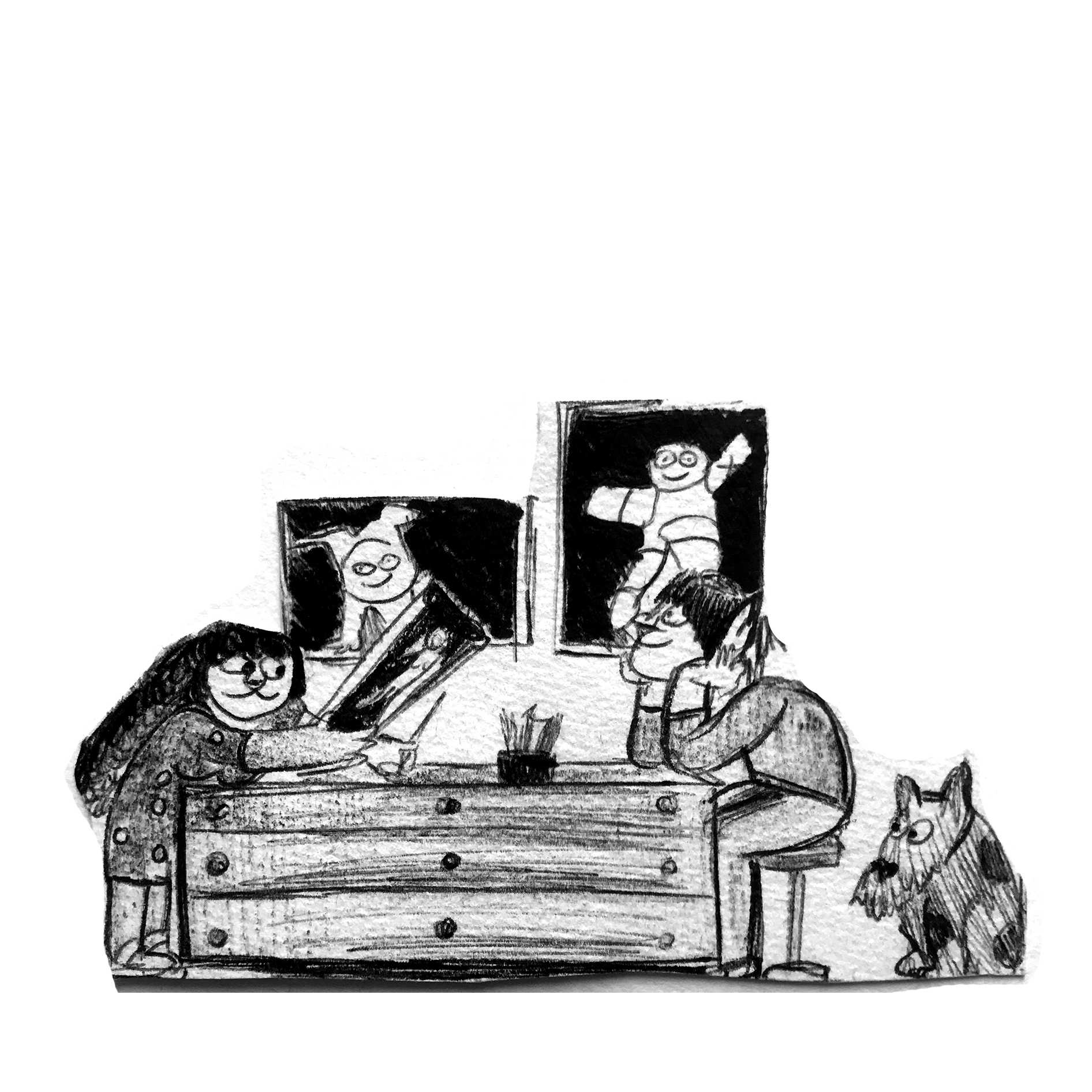 Black and white wrapping paper