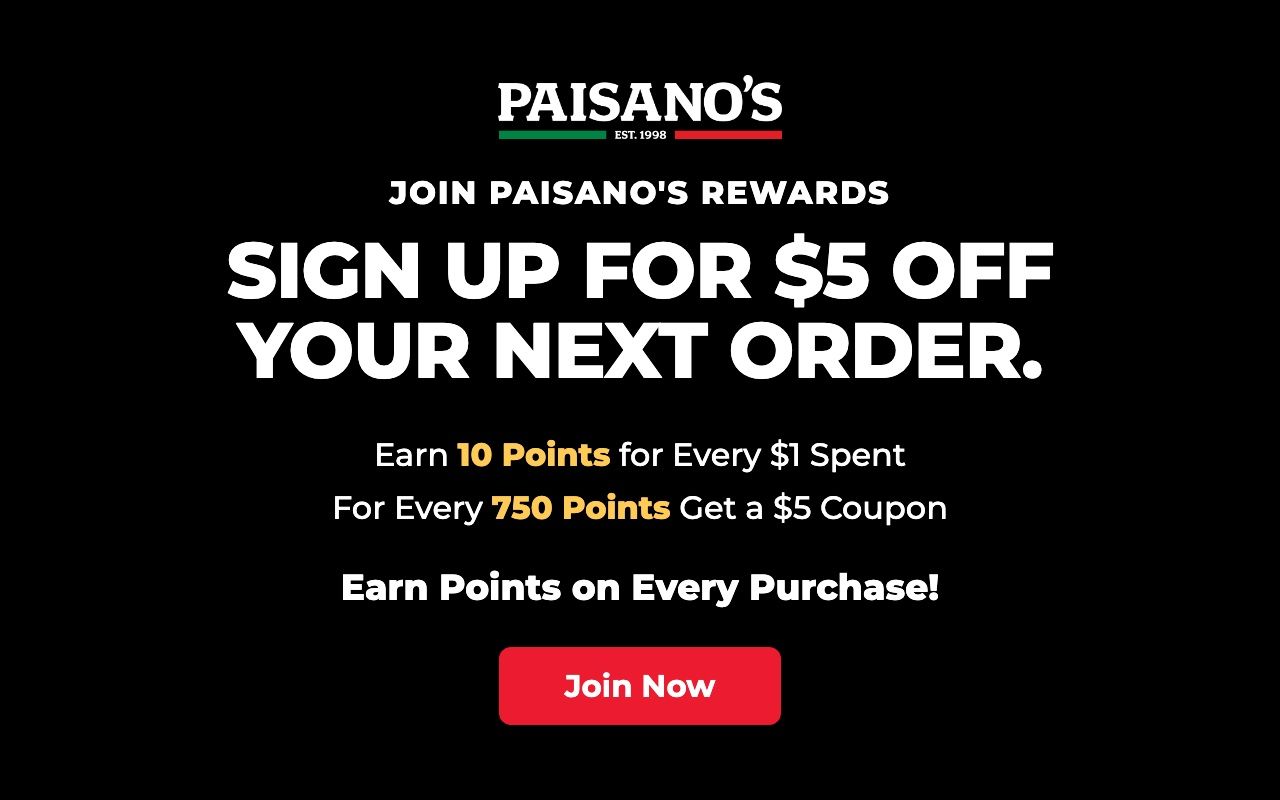 Paisano’s Rewards