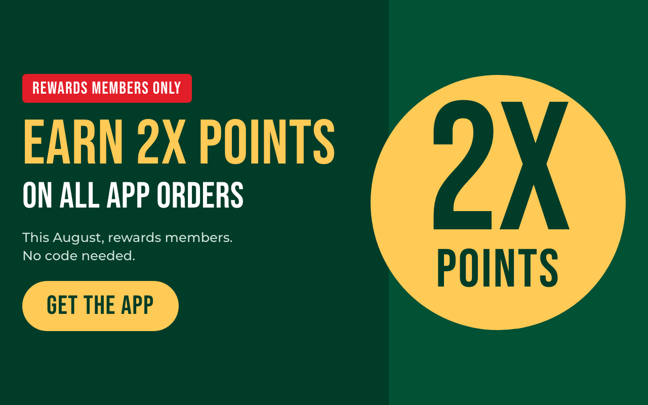 2X Points On All App Orders