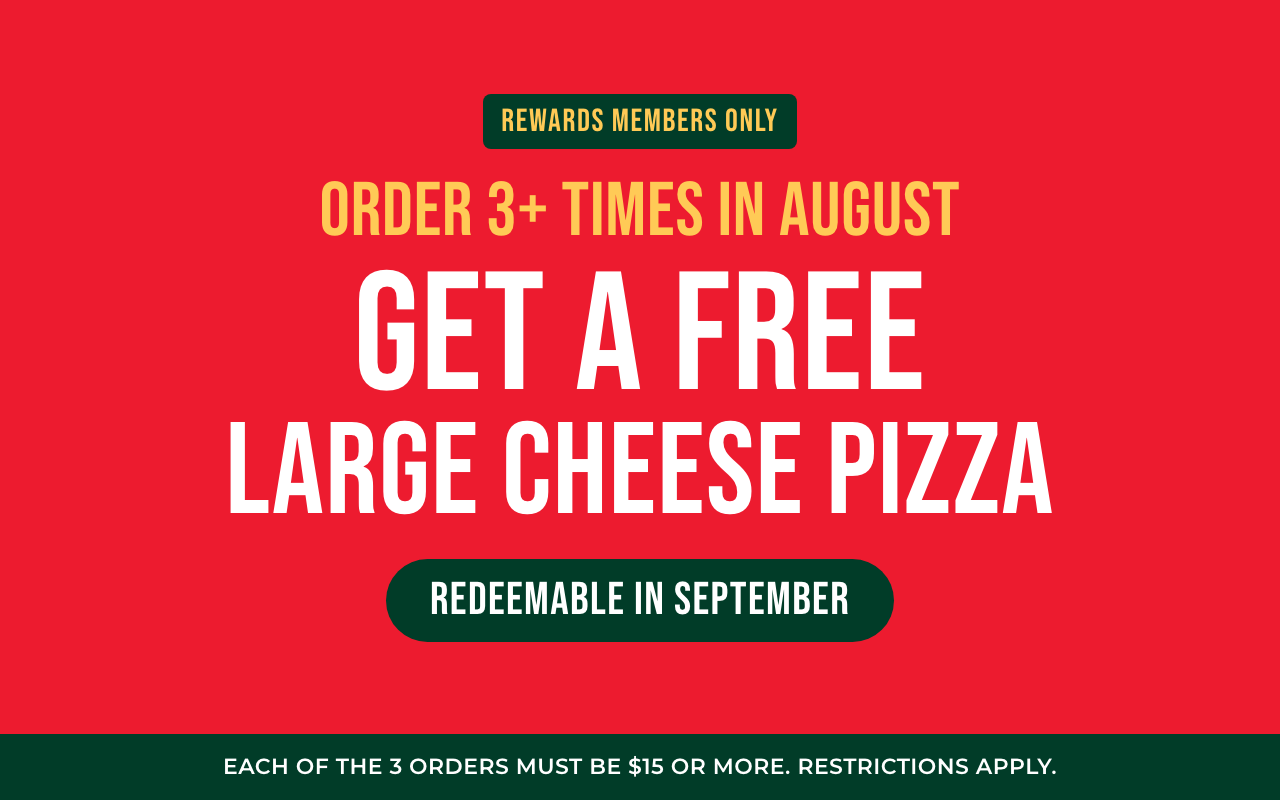 Free Large Cheese Pizza