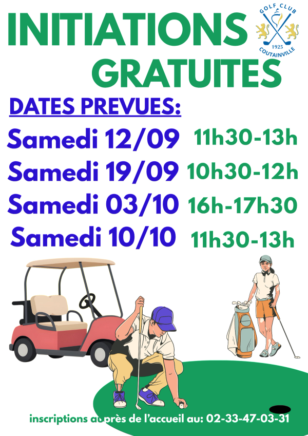 INITIATIONS GRATUITES "TOUS AU GOLF"