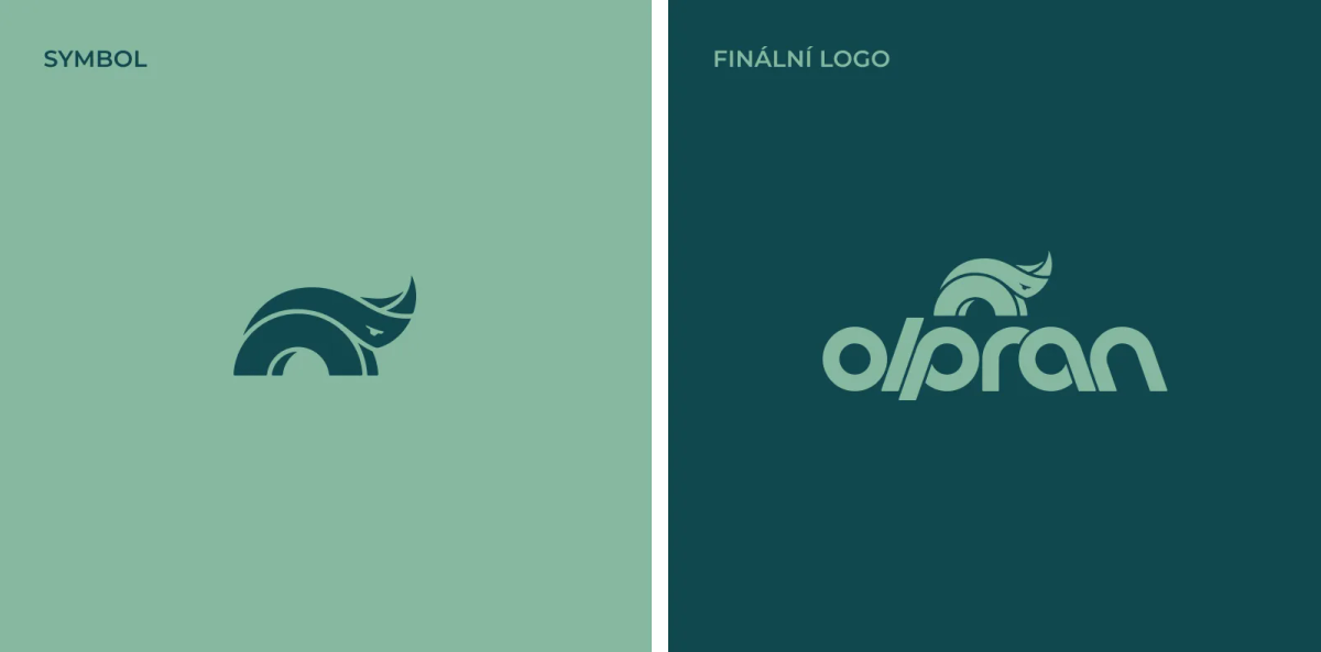 Symbol a finální logo Olpran